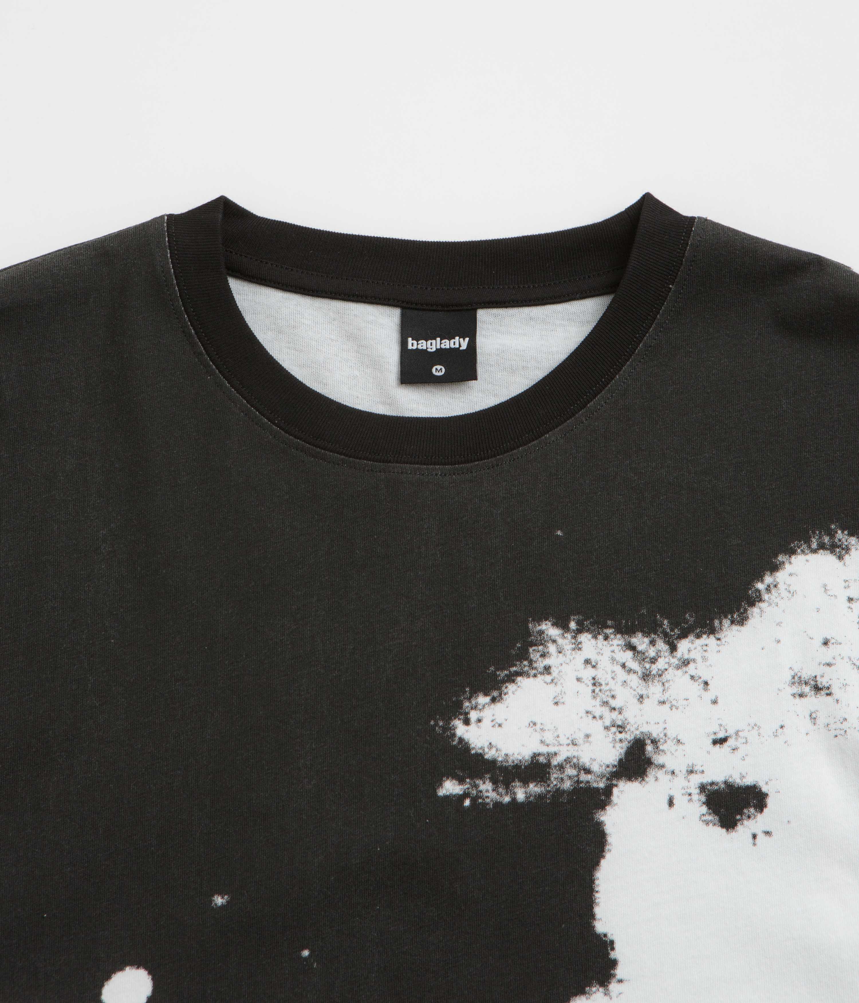Baglady Linger T-Shirt - White / Black - Image 3