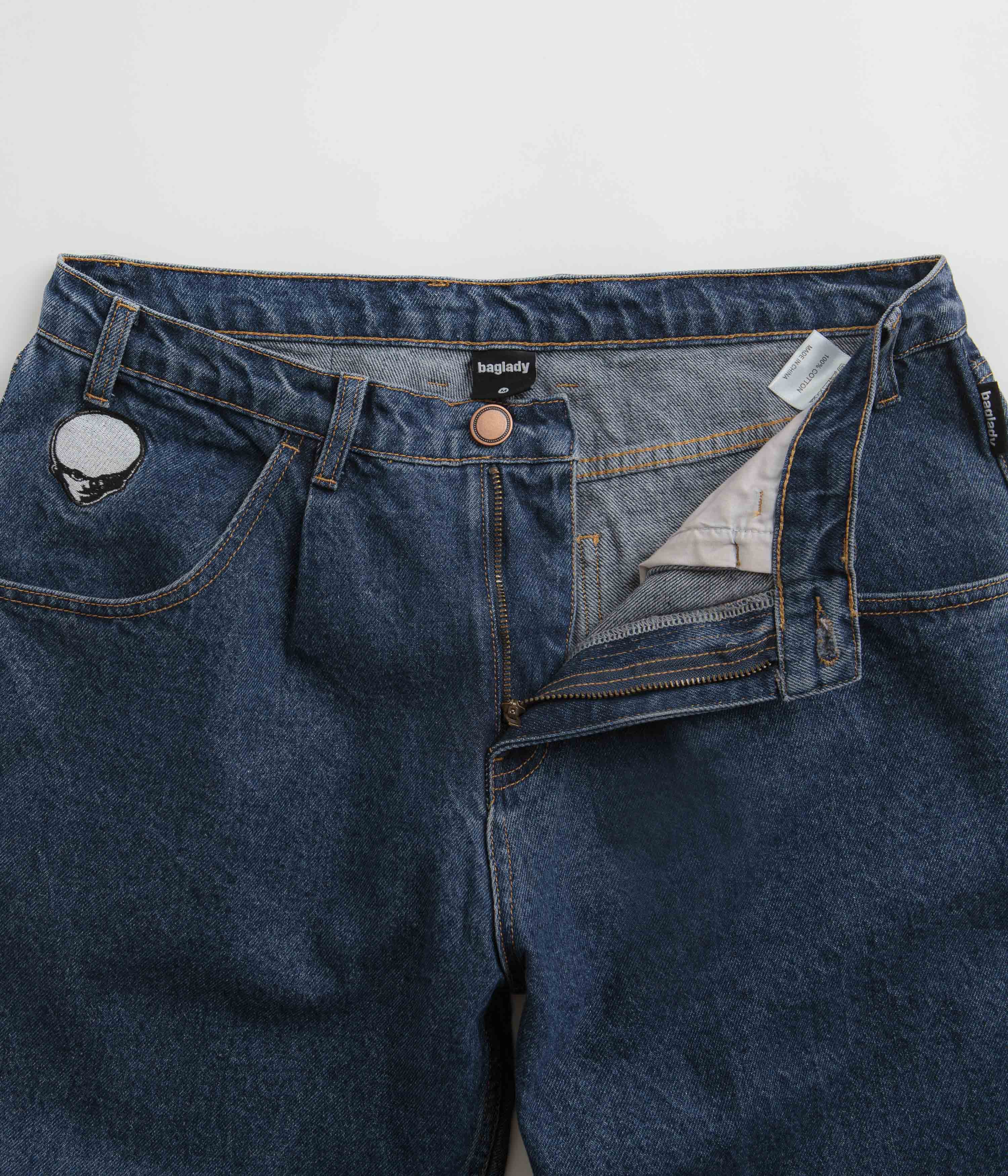 Baglady Logo Jeans - Indigo Blue - Image 5
