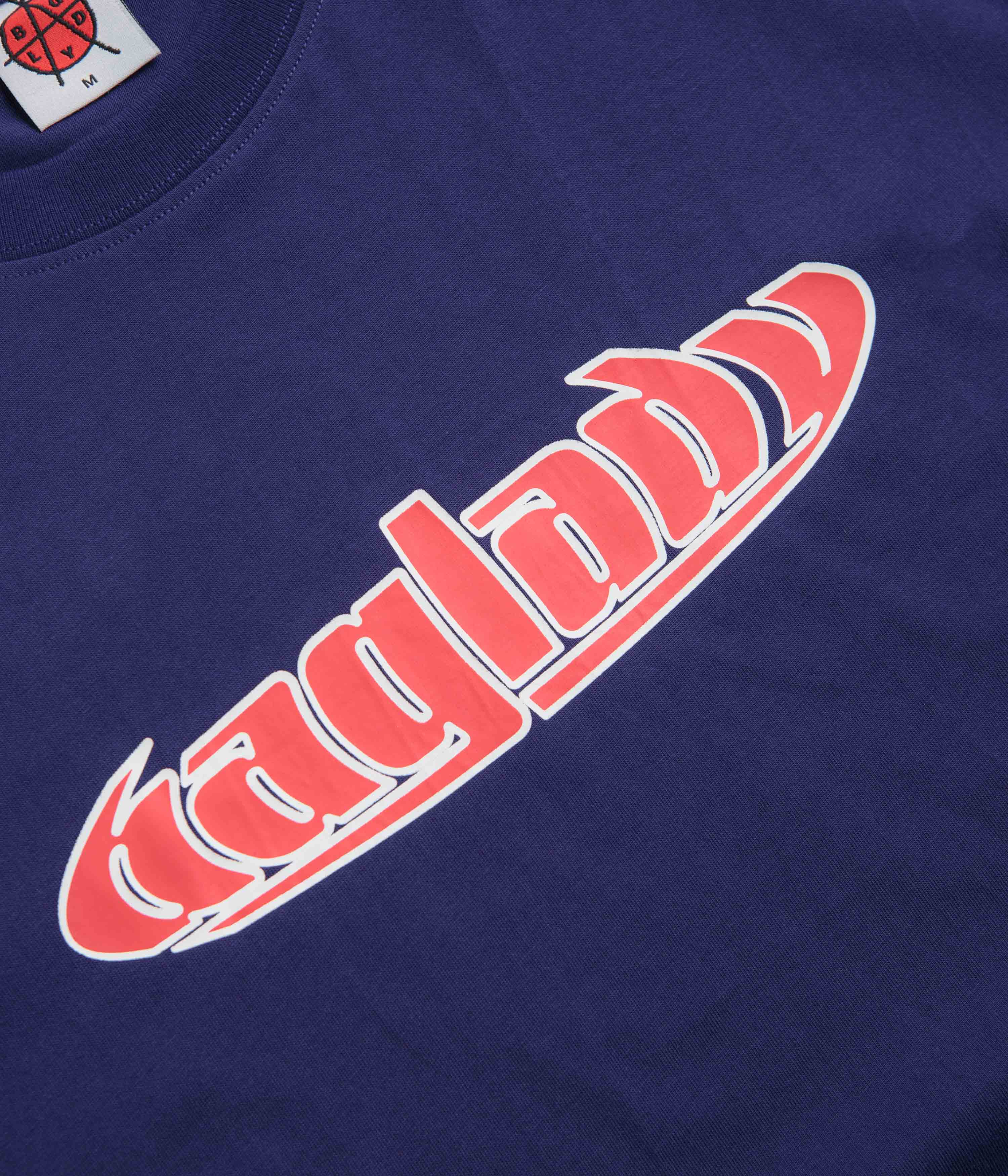Baglady Warp Logo T-Shirt - Navy - Image 2