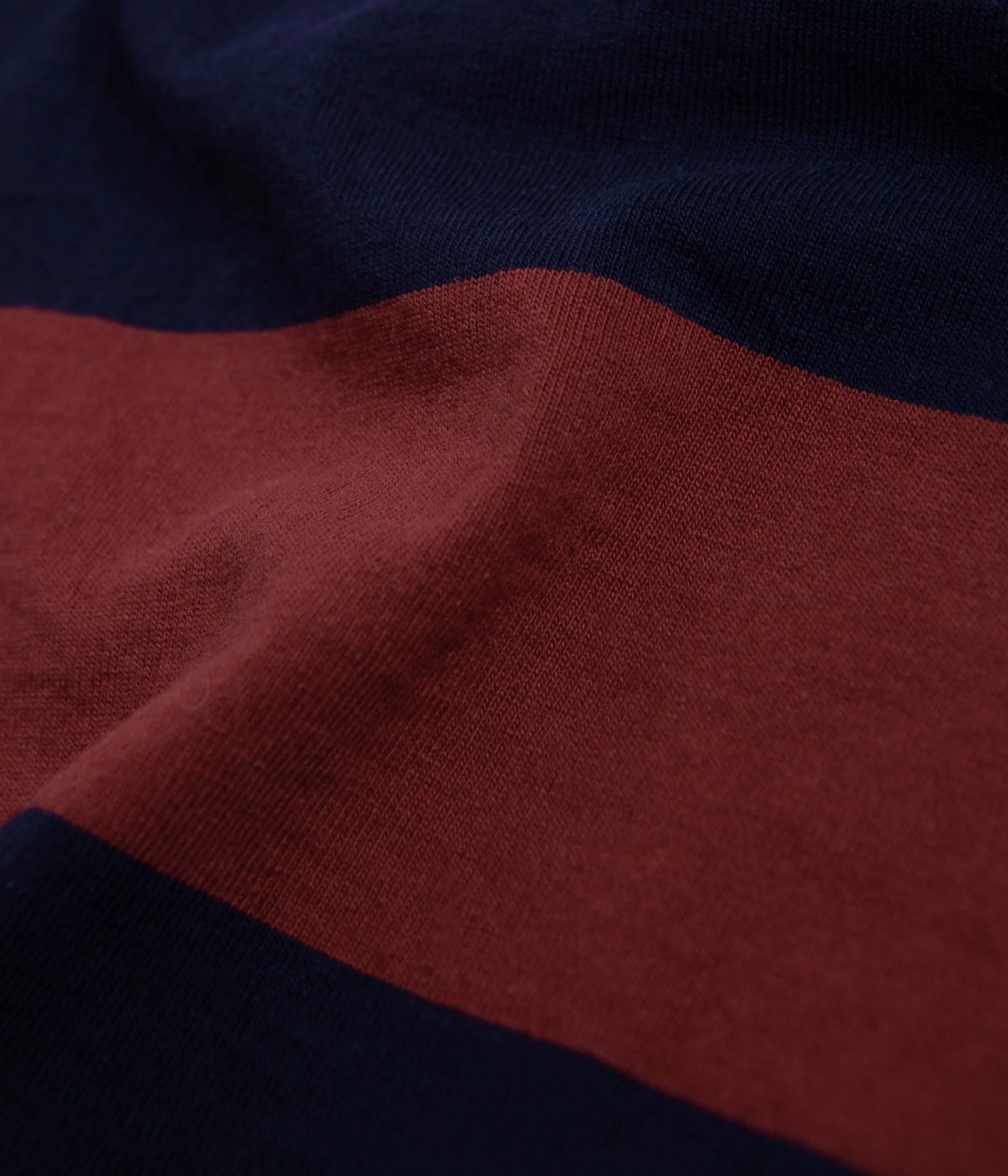 Battenwear Pocket Rugby T-Shirt - Navy / Maroon Stripe - Image 4