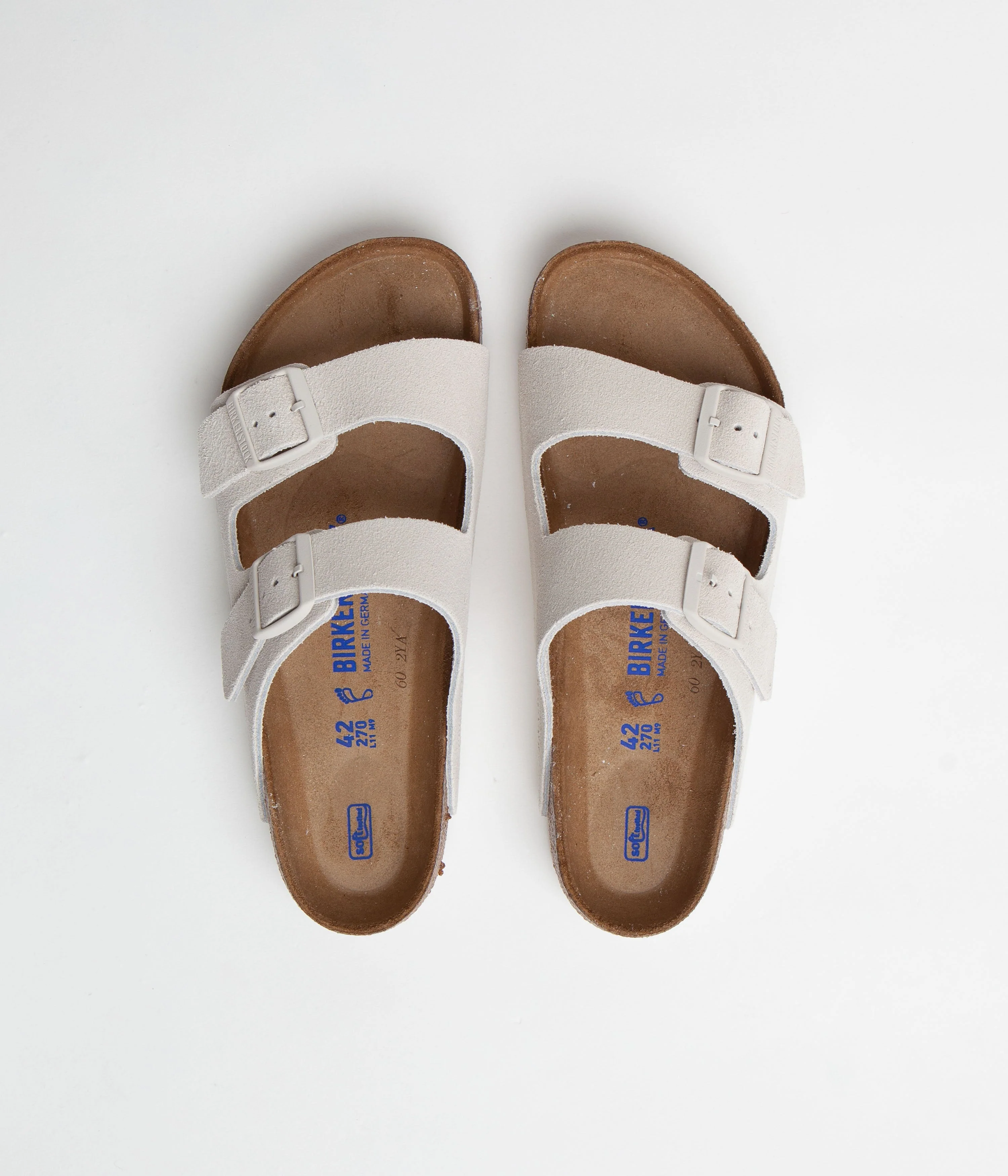 Birkenstock Arizona SFB Sandals - Antique White - Image 7