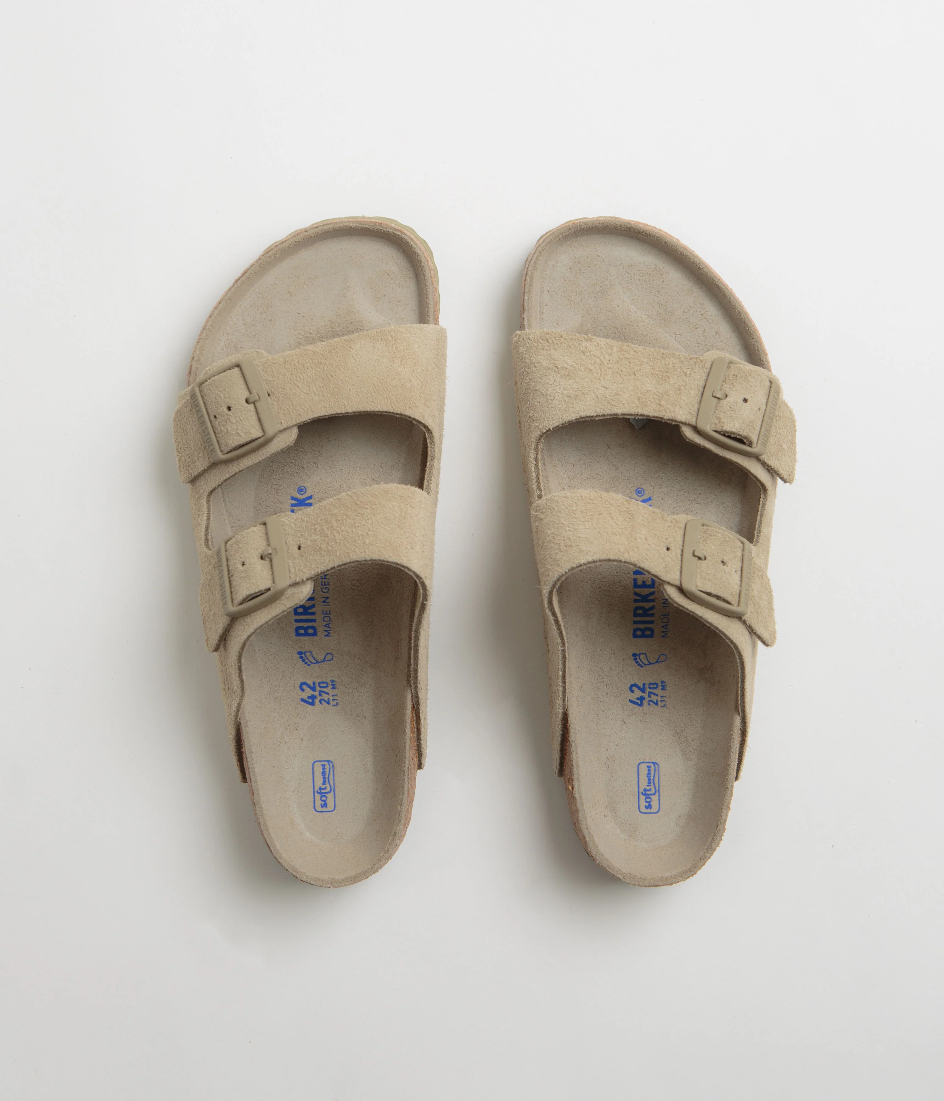 Birkenstock Arizona SFB Sandals - Faded Khaki - Image 7