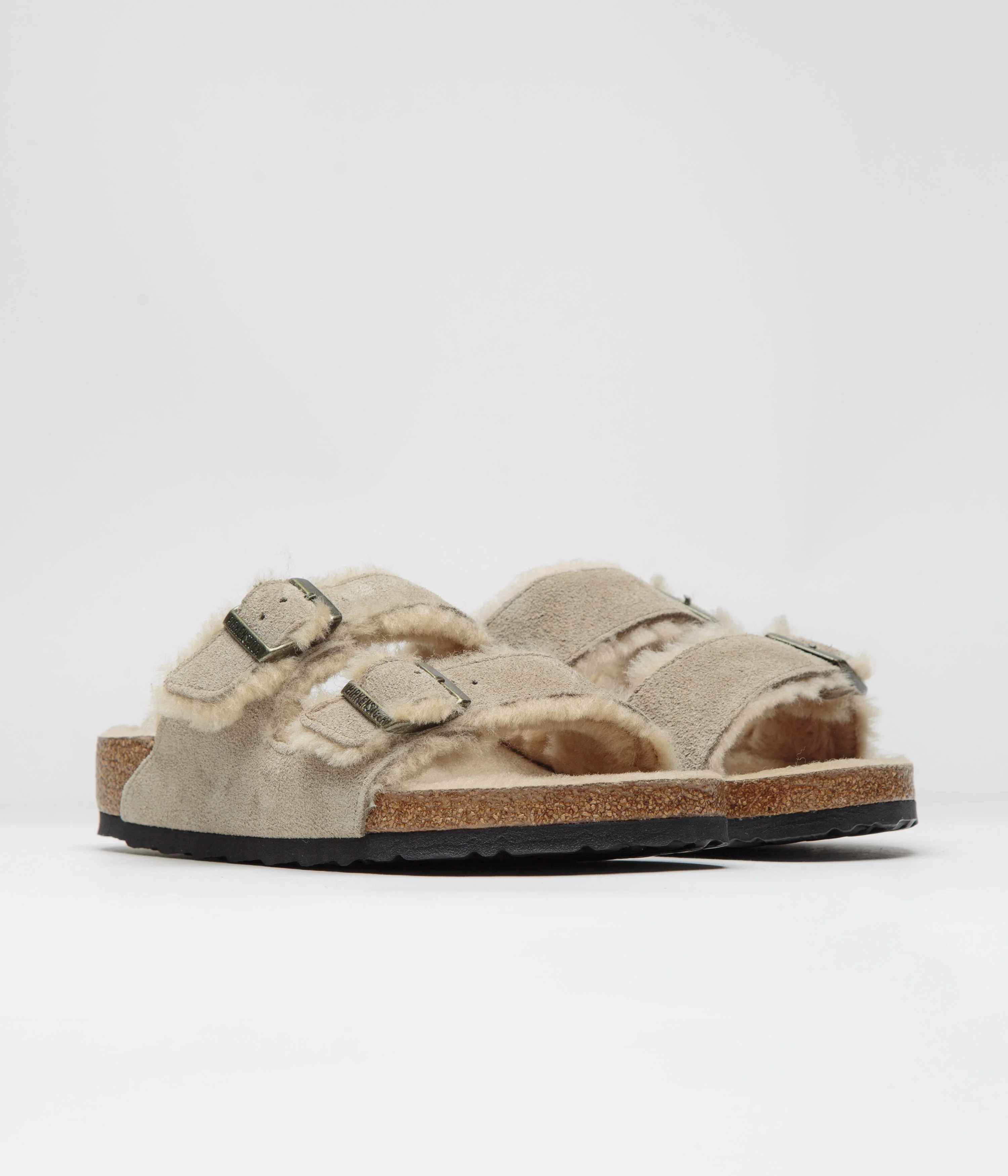 Birkenstock Arizona Shearling Sandals - Taupe - Image 2