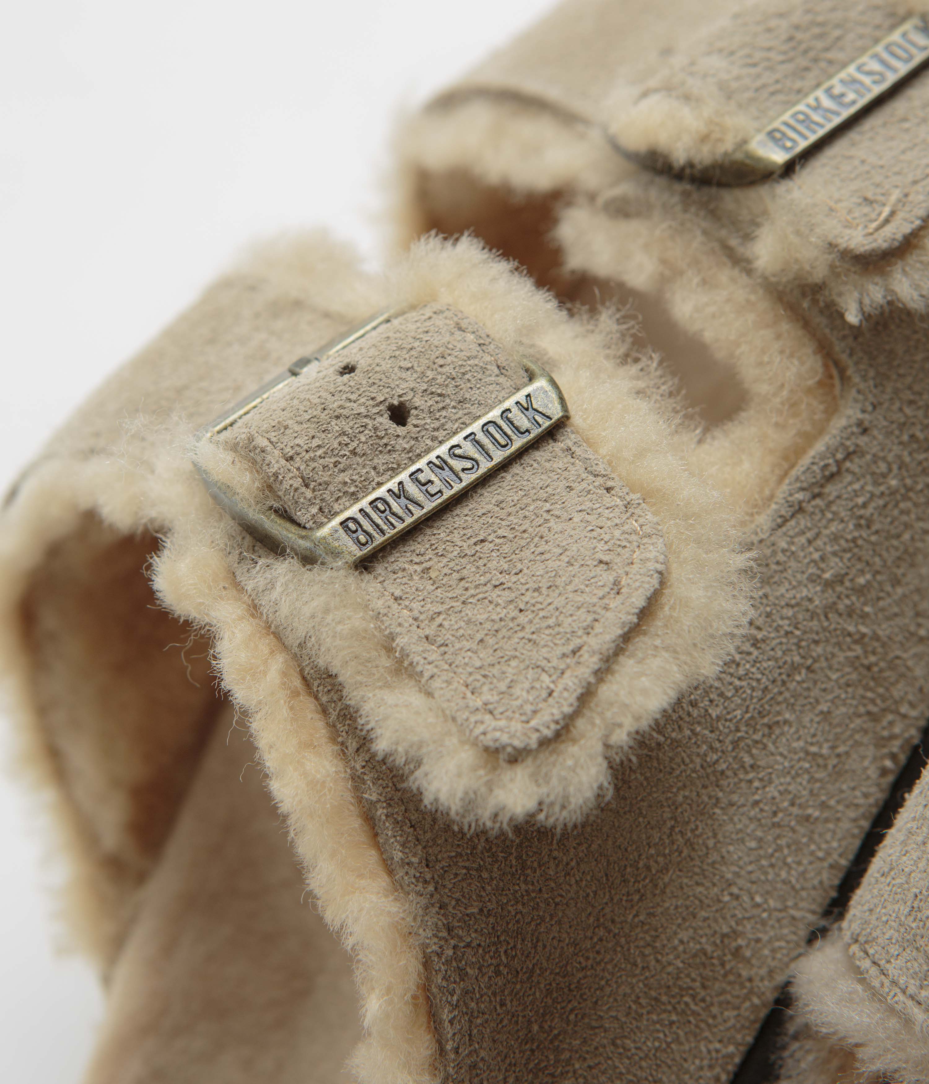 Birkenstock Arizona Shearling Sandals - Taupe - Image 3