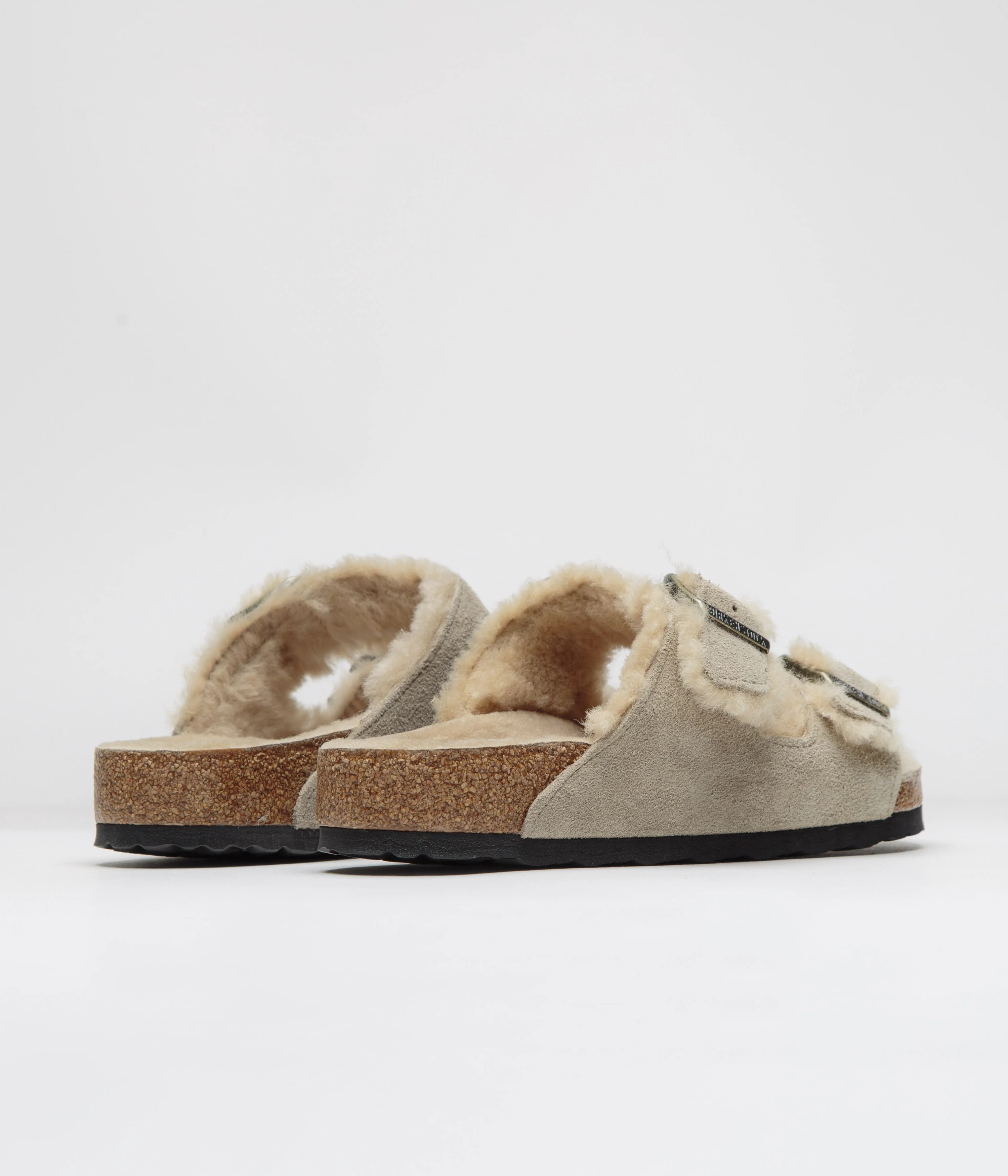 Birkenstock Arizona Shearling Sandals - Taupe - Image 4