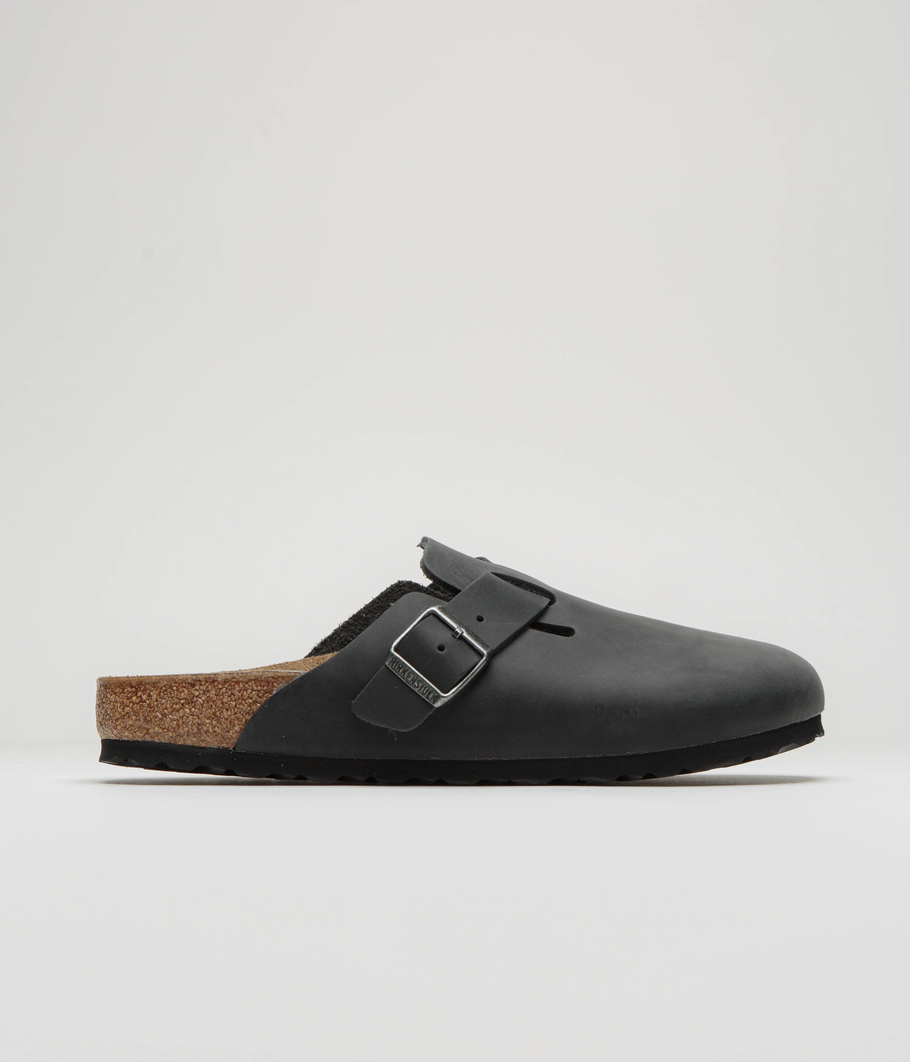 Birkenstock Boston Narrow Oiled Leather Clogs - Black