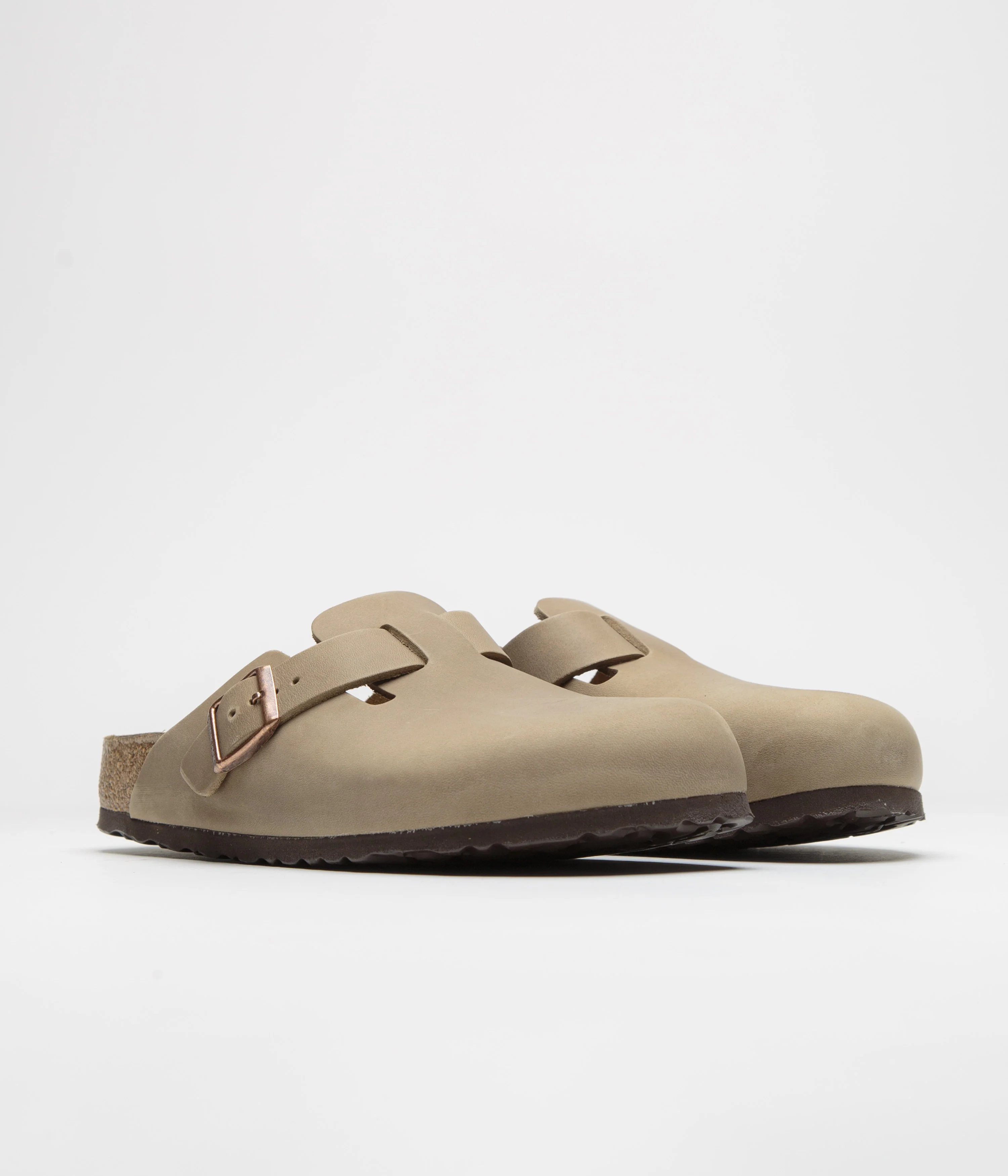 Birkenstock Boston Narrow Oiled Leather Clogs - Tobacco Brown - Image 2