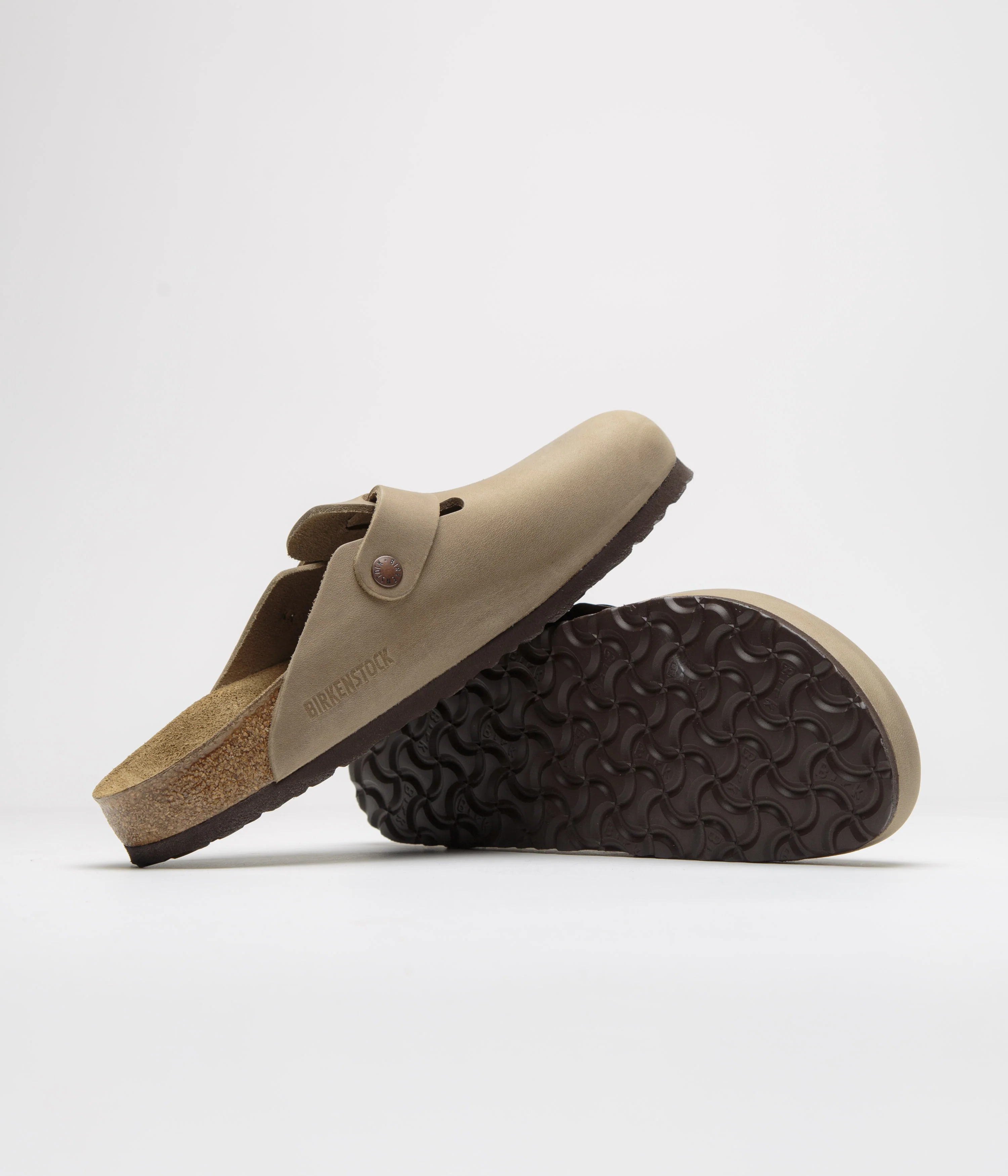 Birkenstock Boston Narrow Oiled Leather Clogs - Tobacco Brown - Image 5