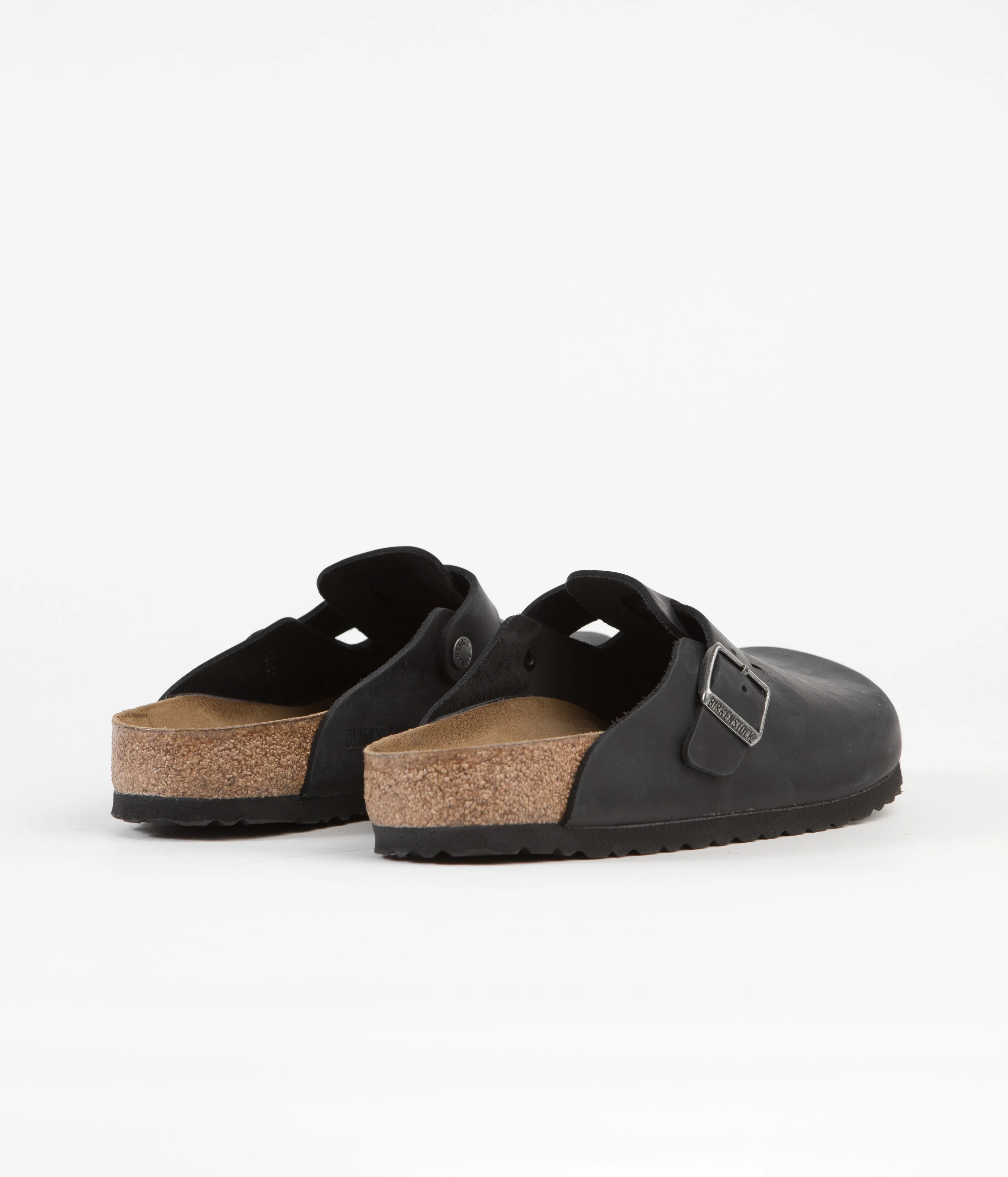 Birkenstock Boston Oiled Leather Clogs - Black - Image 4