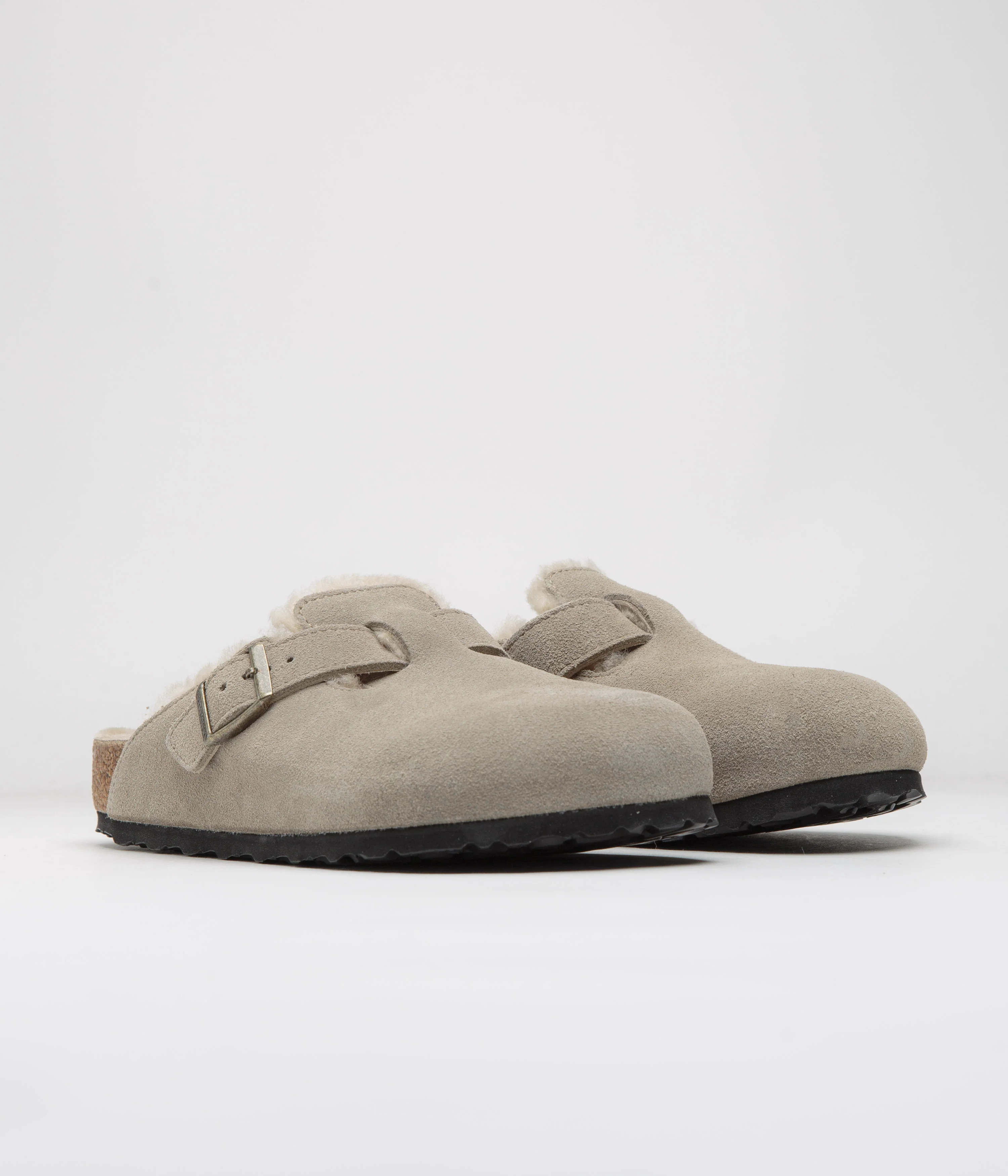 Birkenstock Boston Shearling Clogs - Taupe - Image 2