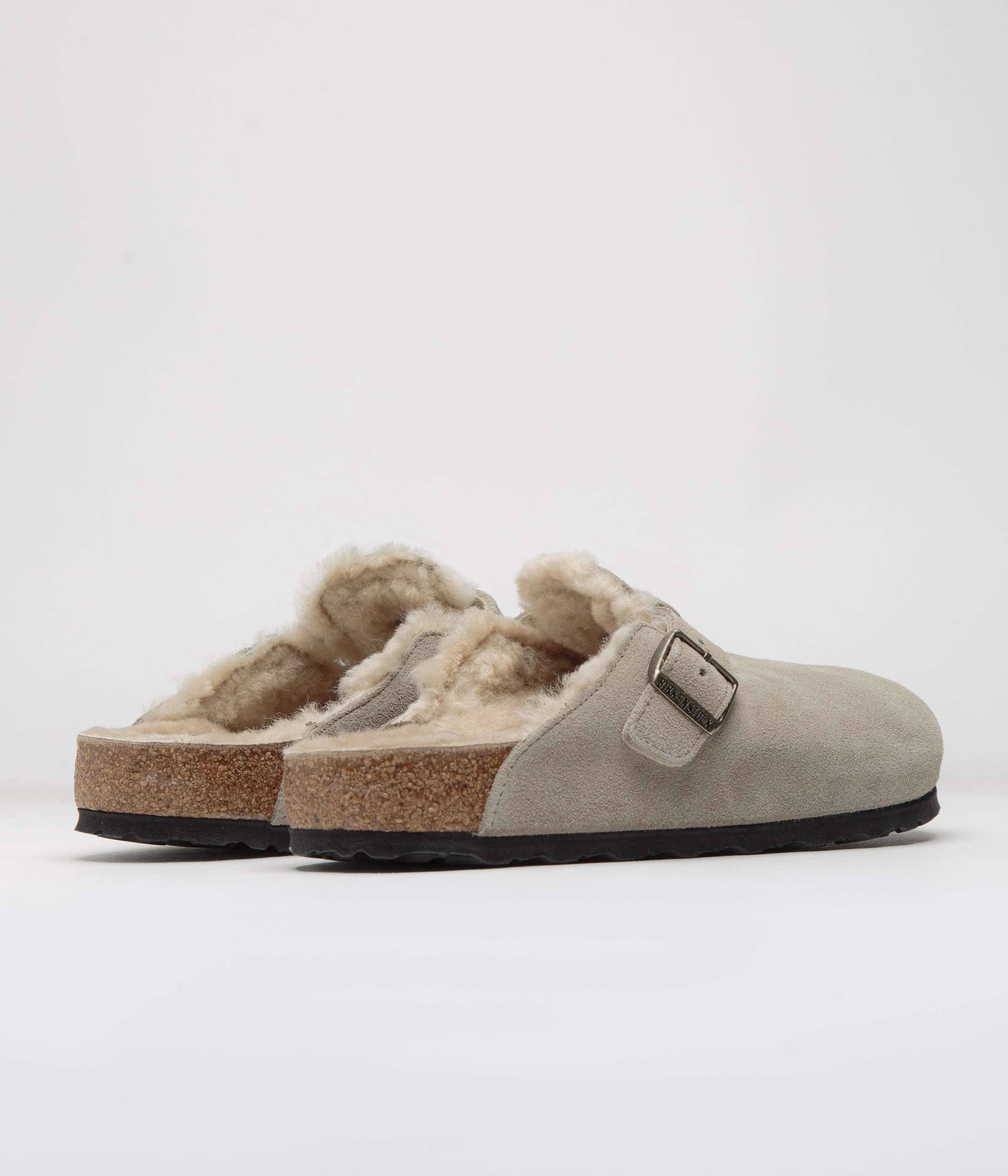 Birkenstock Boston Shearling Clogs - Taupe - Image 3