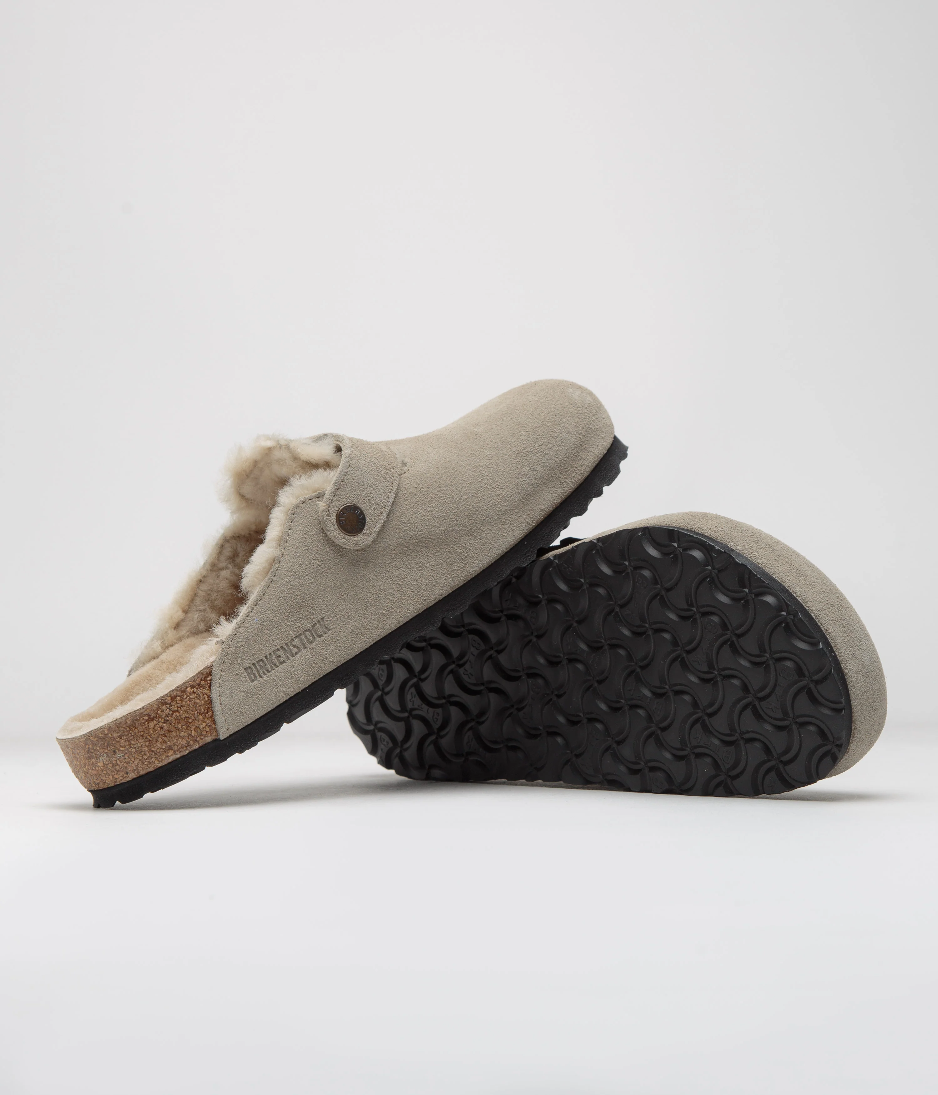 Birkenstock Boston Shearling Clogs - Taupe - Image 5