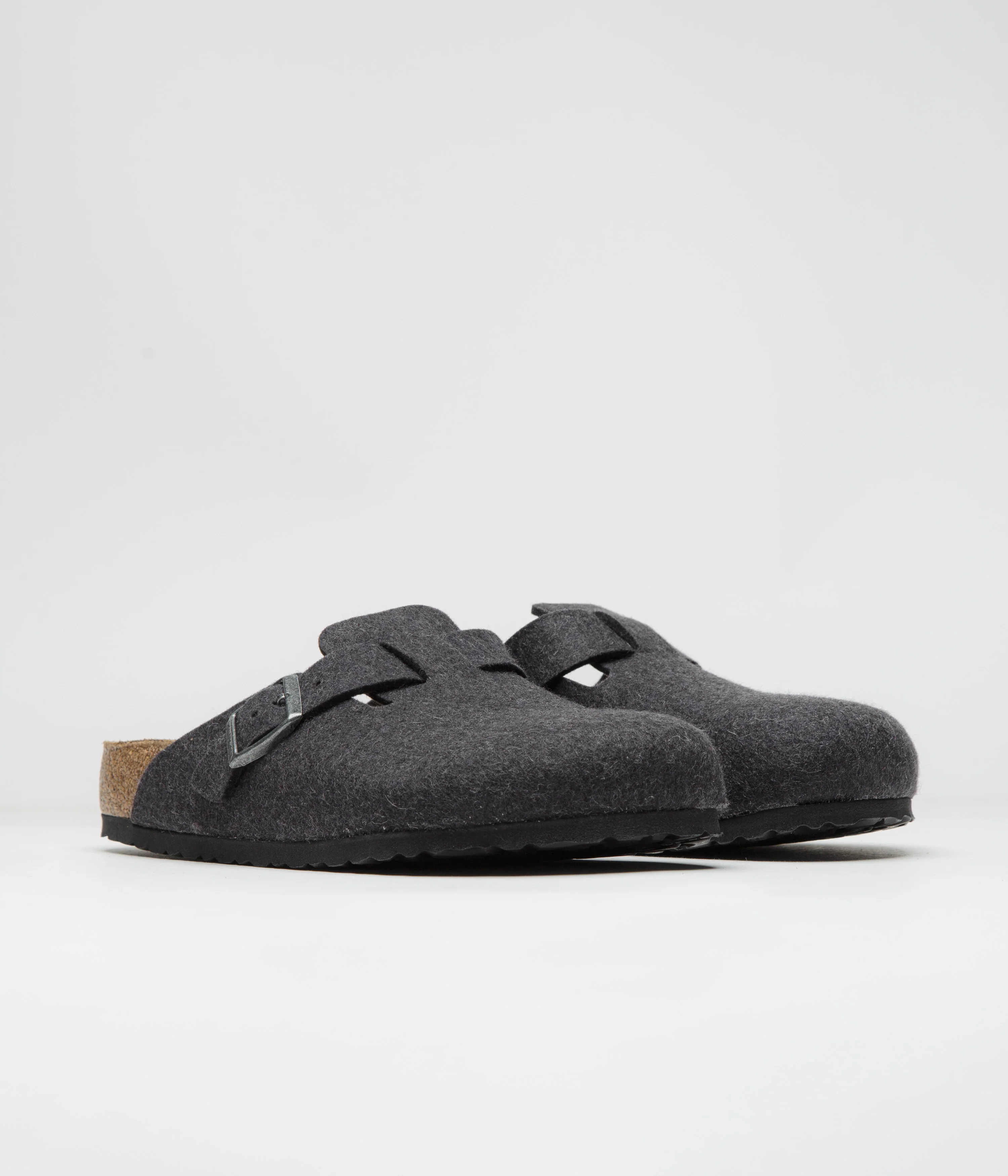 Birkenstock Boston Wool Clogs - Anthracite - Image 2