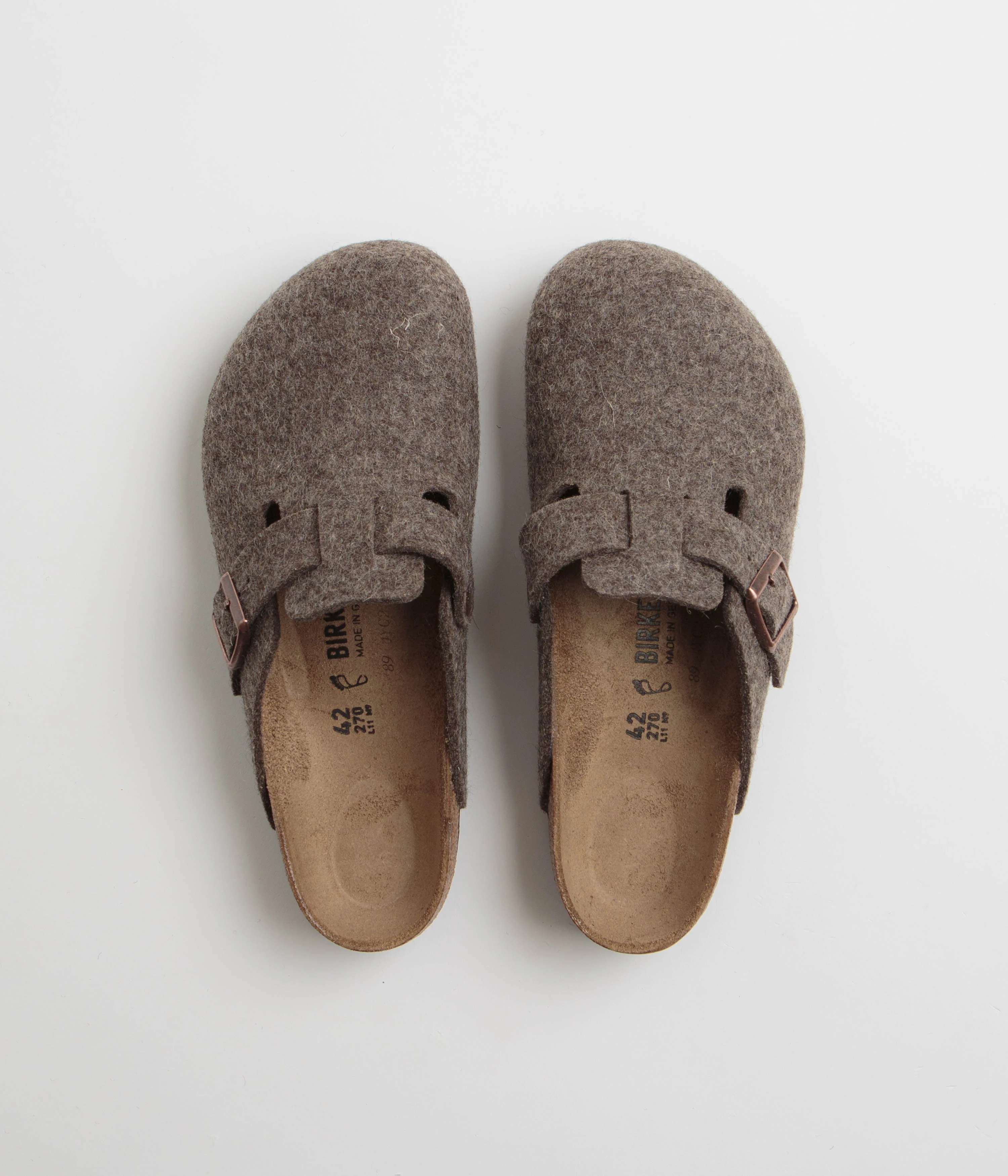Birkenstock Boston Wool Clogs - Cacao - Image 7