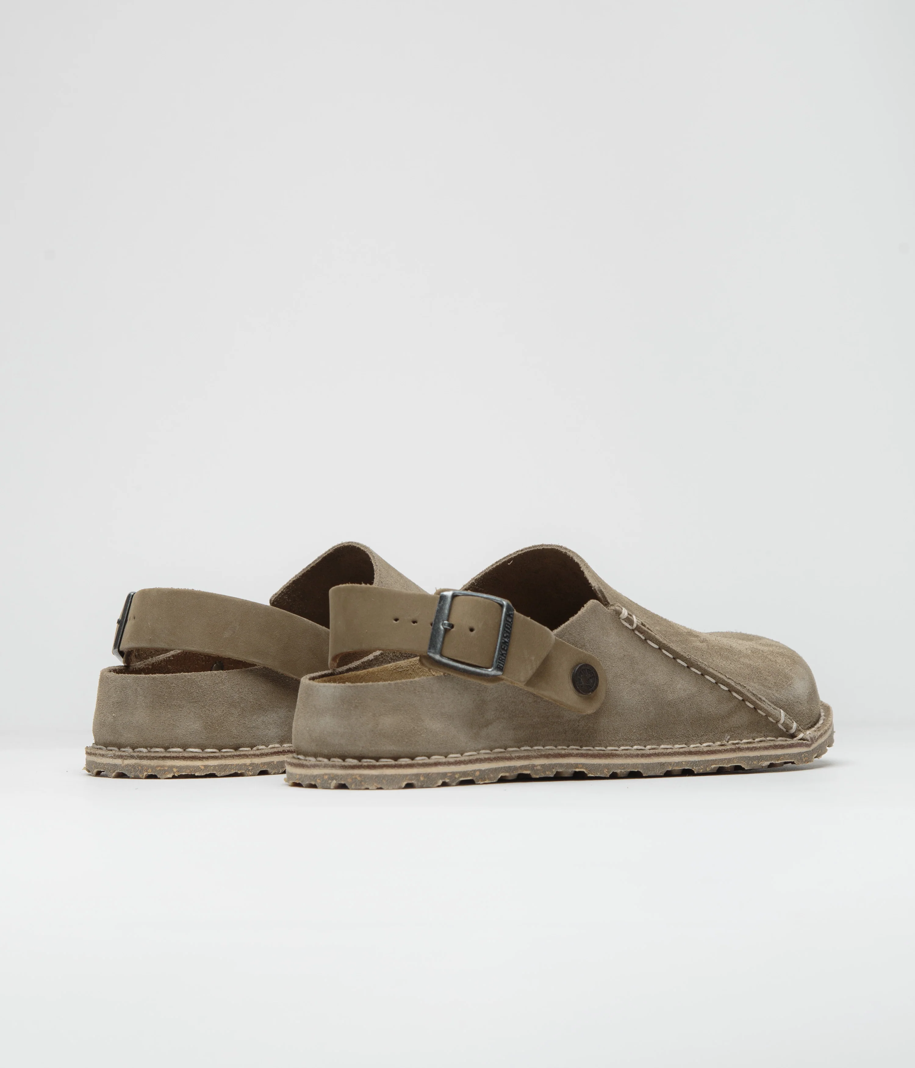 Birkenstock Lutry Premium Suede Sandals - Grey Taupe - Image 4