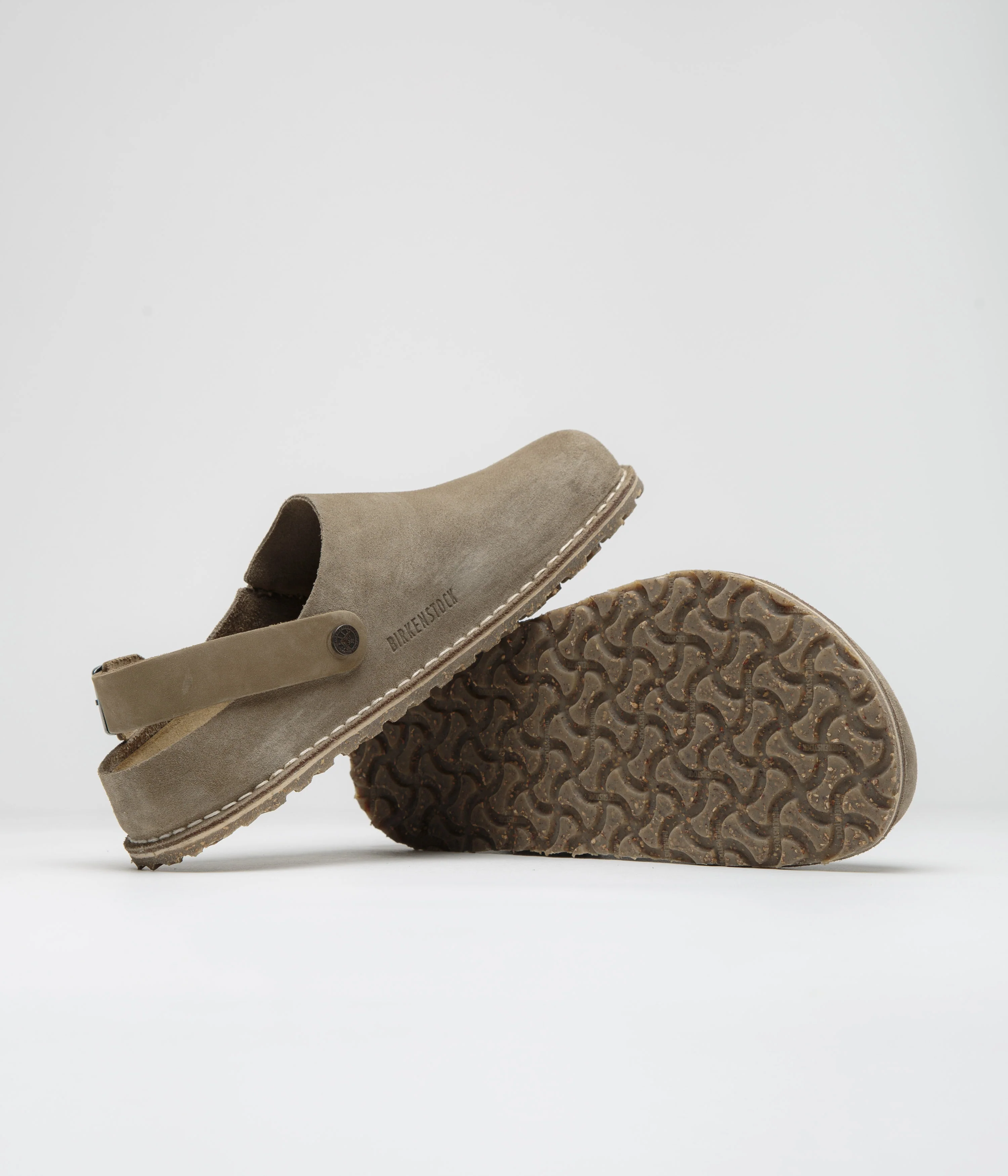 Birkenstock Lutry Premium Suede Sandals - Grey Taupe - Image 5