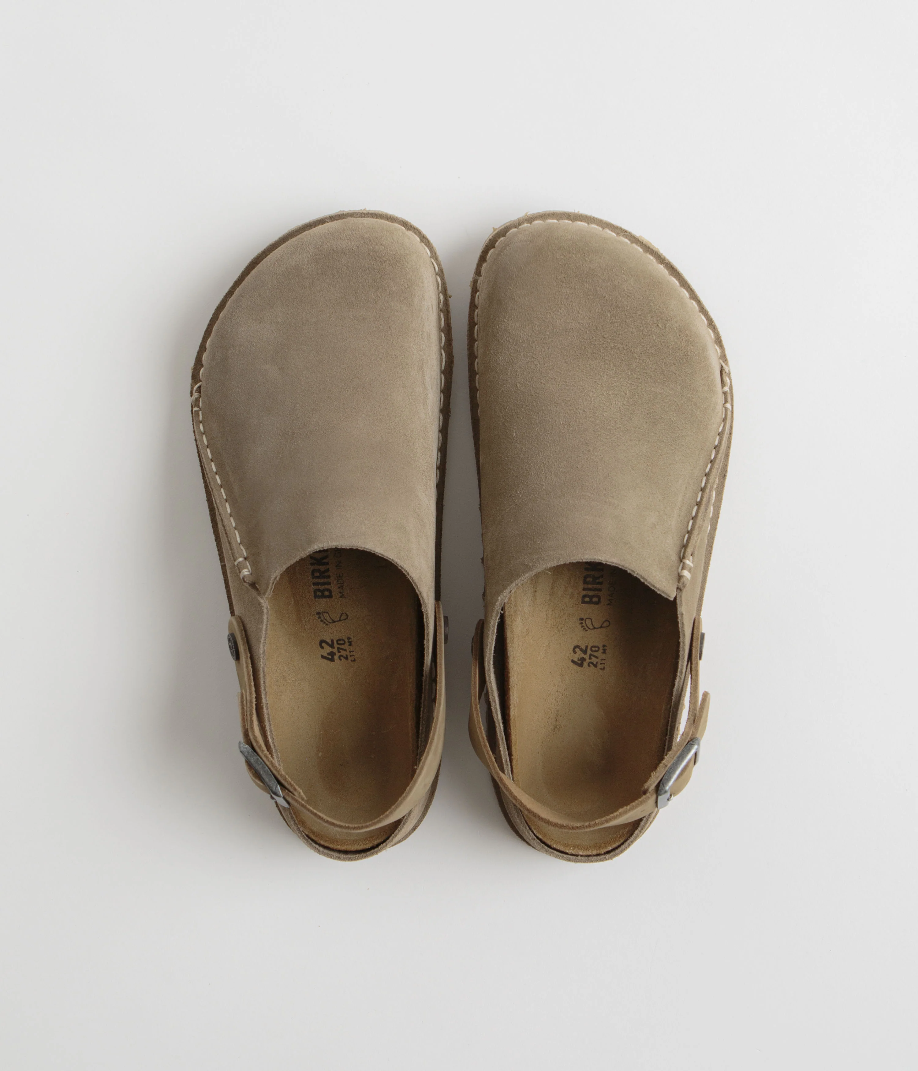 Birkenstock Lutry Premium Suede Sandals - Grey Taupe - Image 7