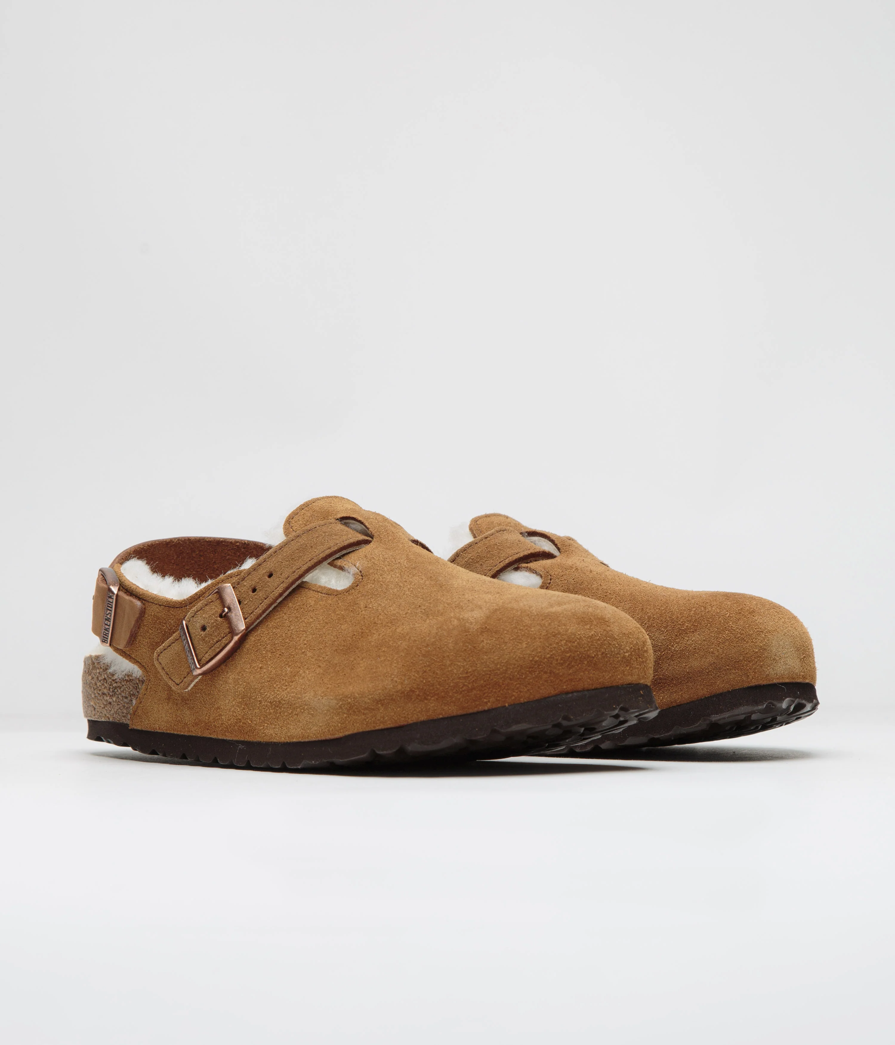 Birkenstock Tokio Shearling Sandals - Mink - Image 2