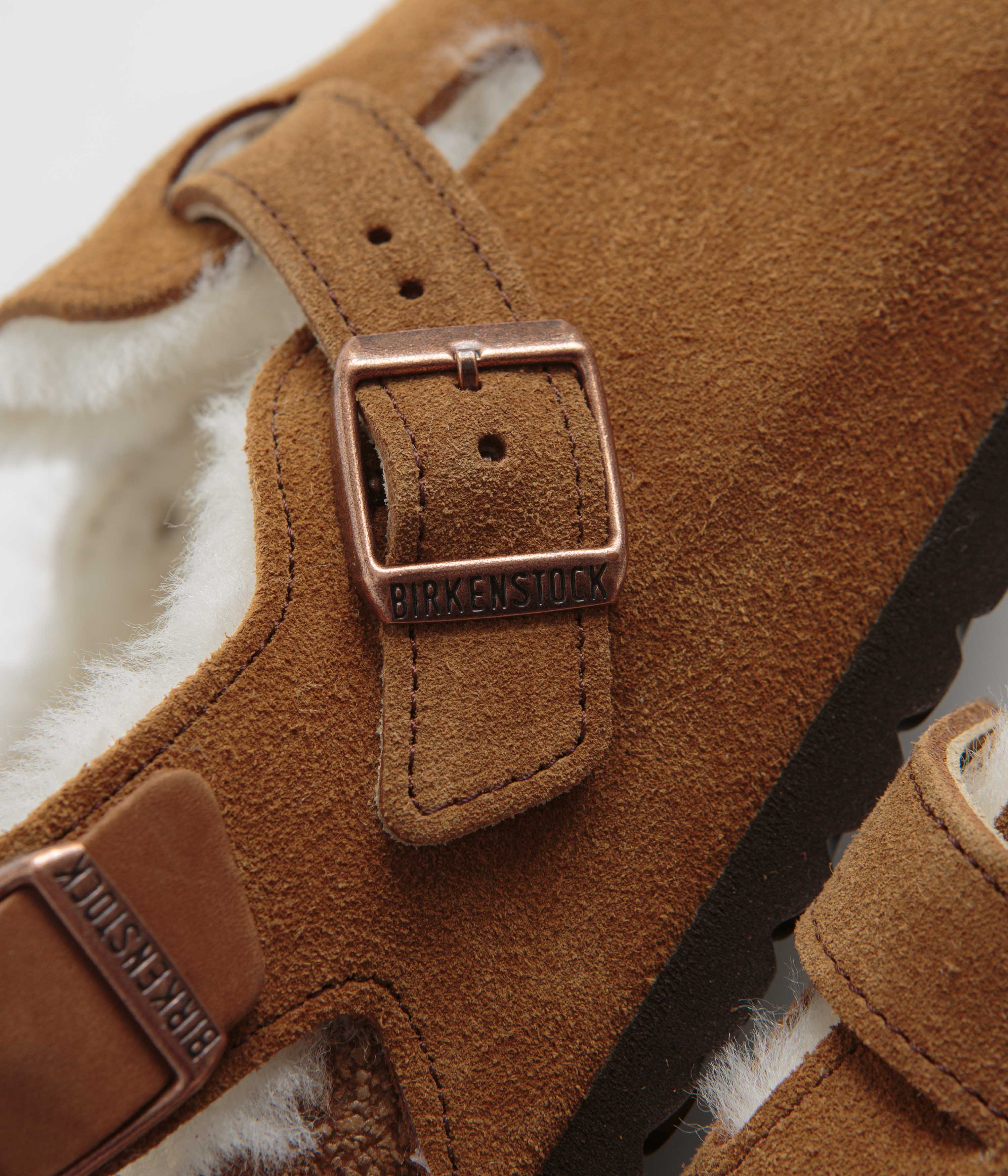 Birkenstock Tokio Shearling Sandals - Mink - Image 3