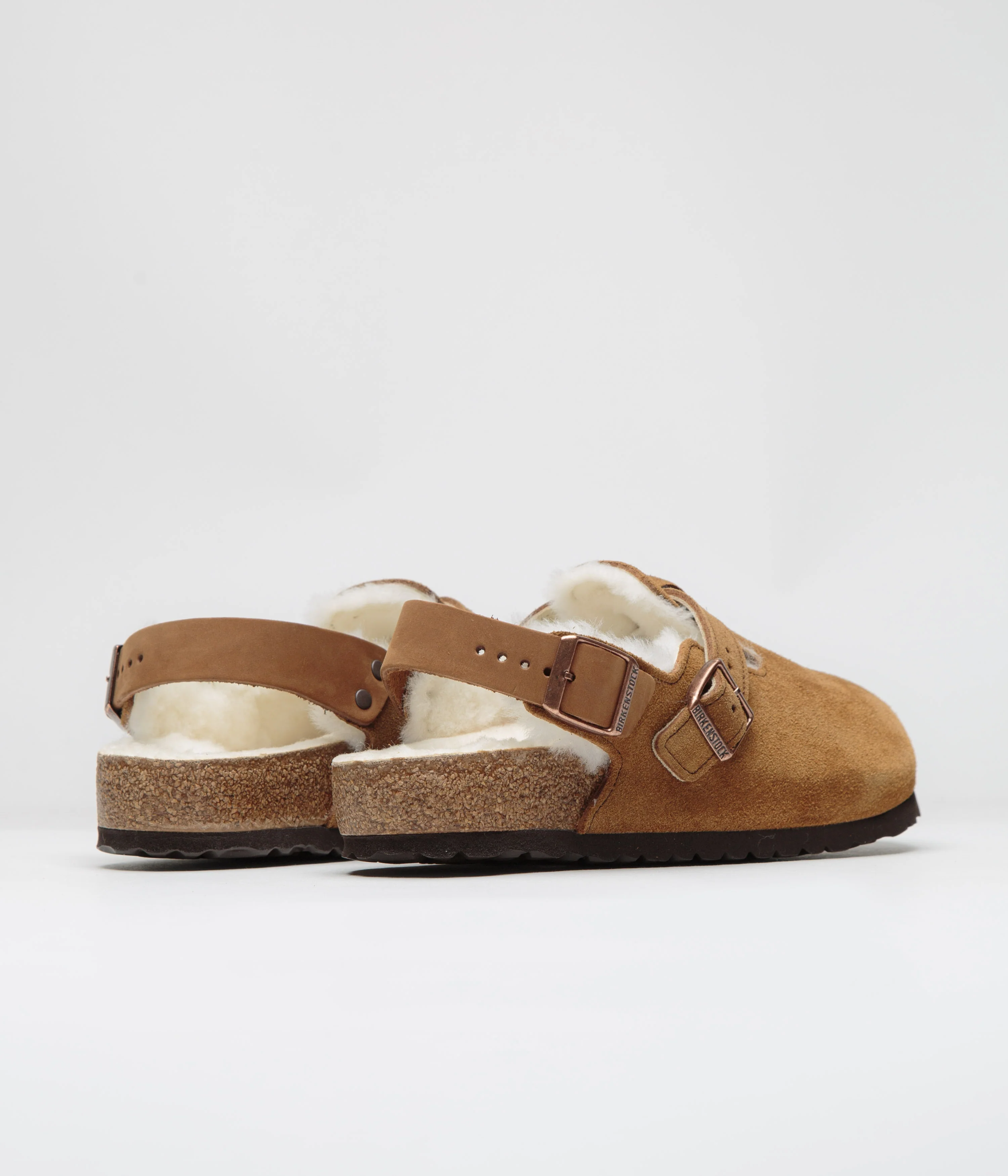 Birkenstock Tokio Shearling Sandals - Mink - Image 4