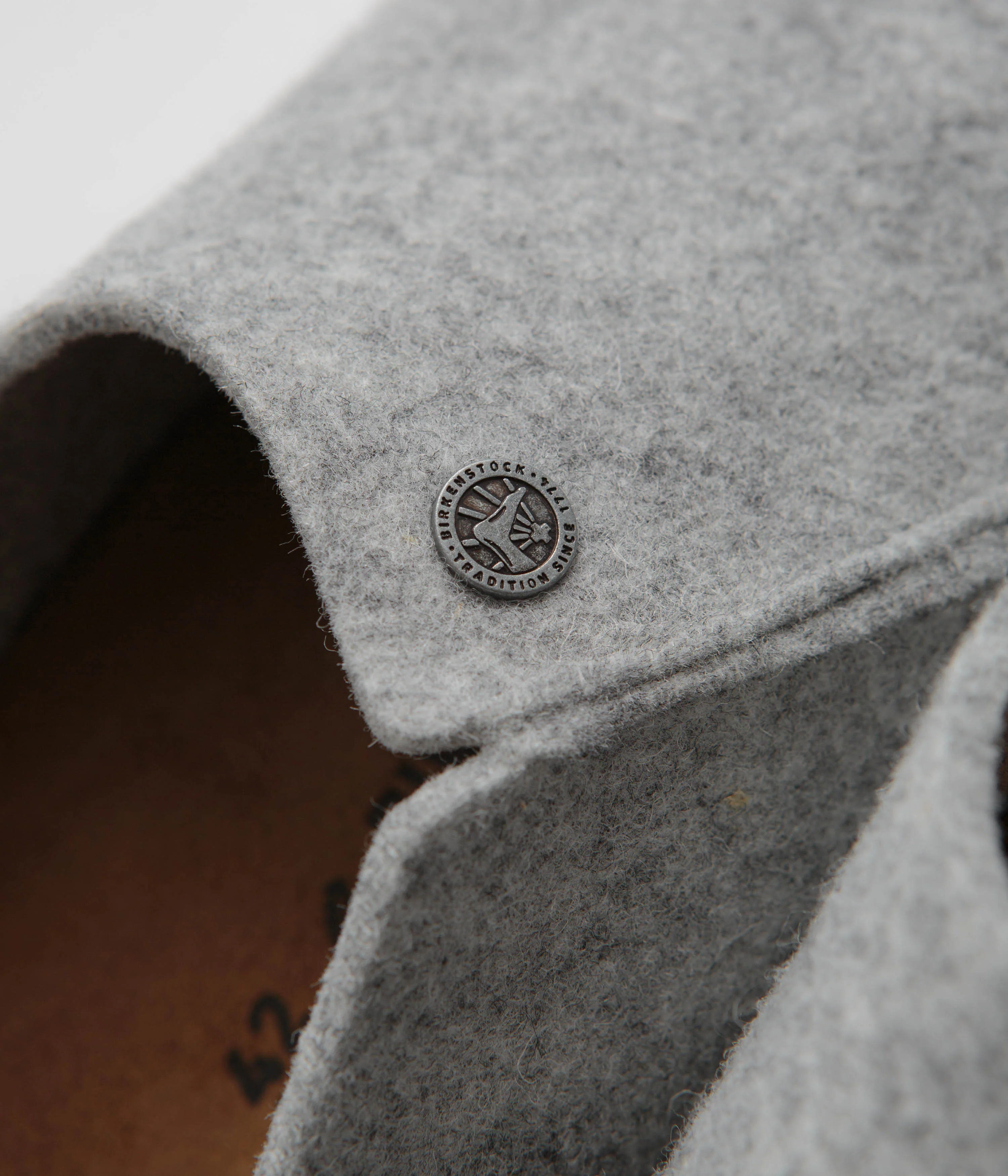 Birkenstock Zermatt Felt Slippers - Light Grey - Image 3