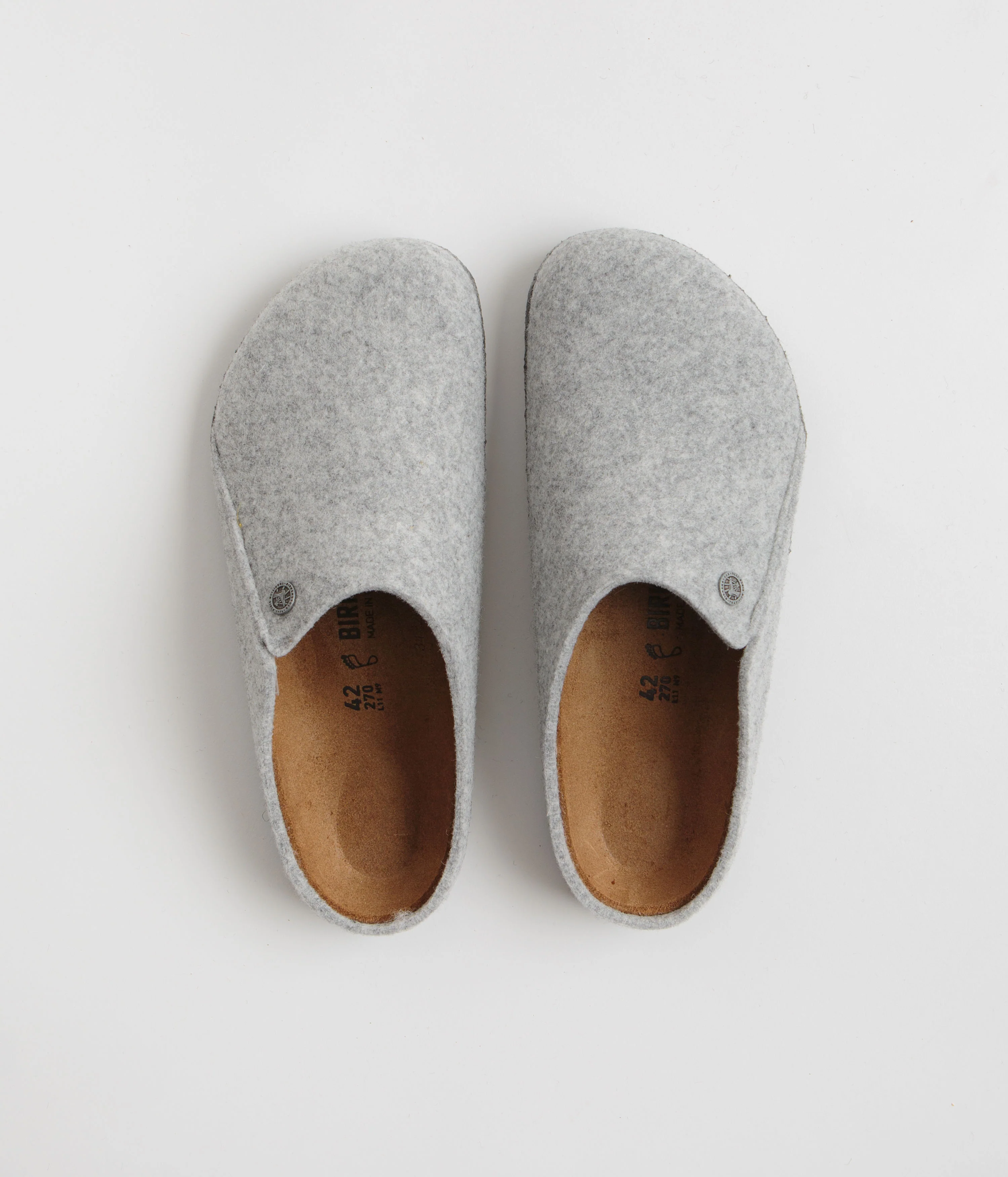 Birkenstock Zermatt Felt Slippers - Light Grey - Image 7