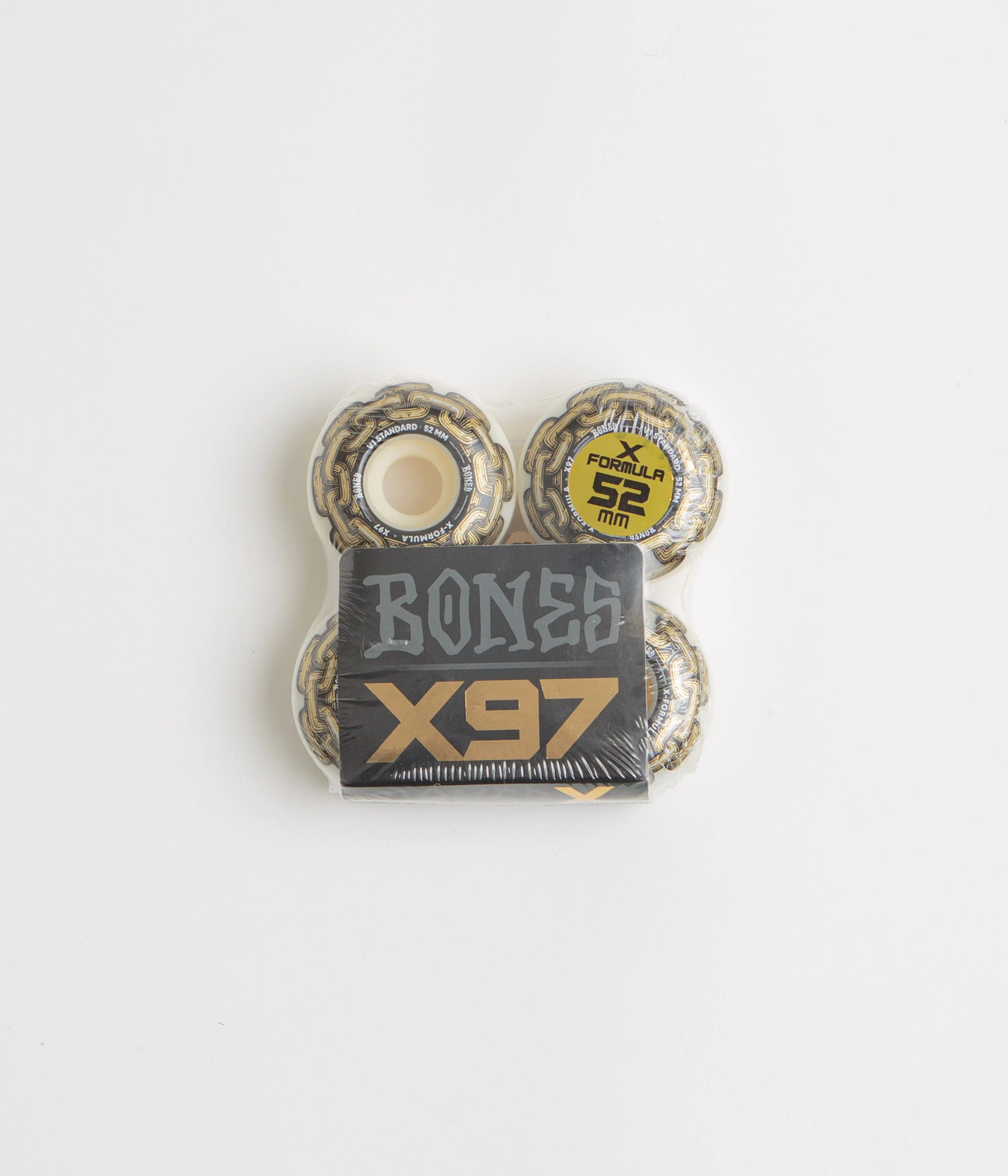 Bones X-Formula Gold Chain 97A V1 Standard Wheels - White - 52mm