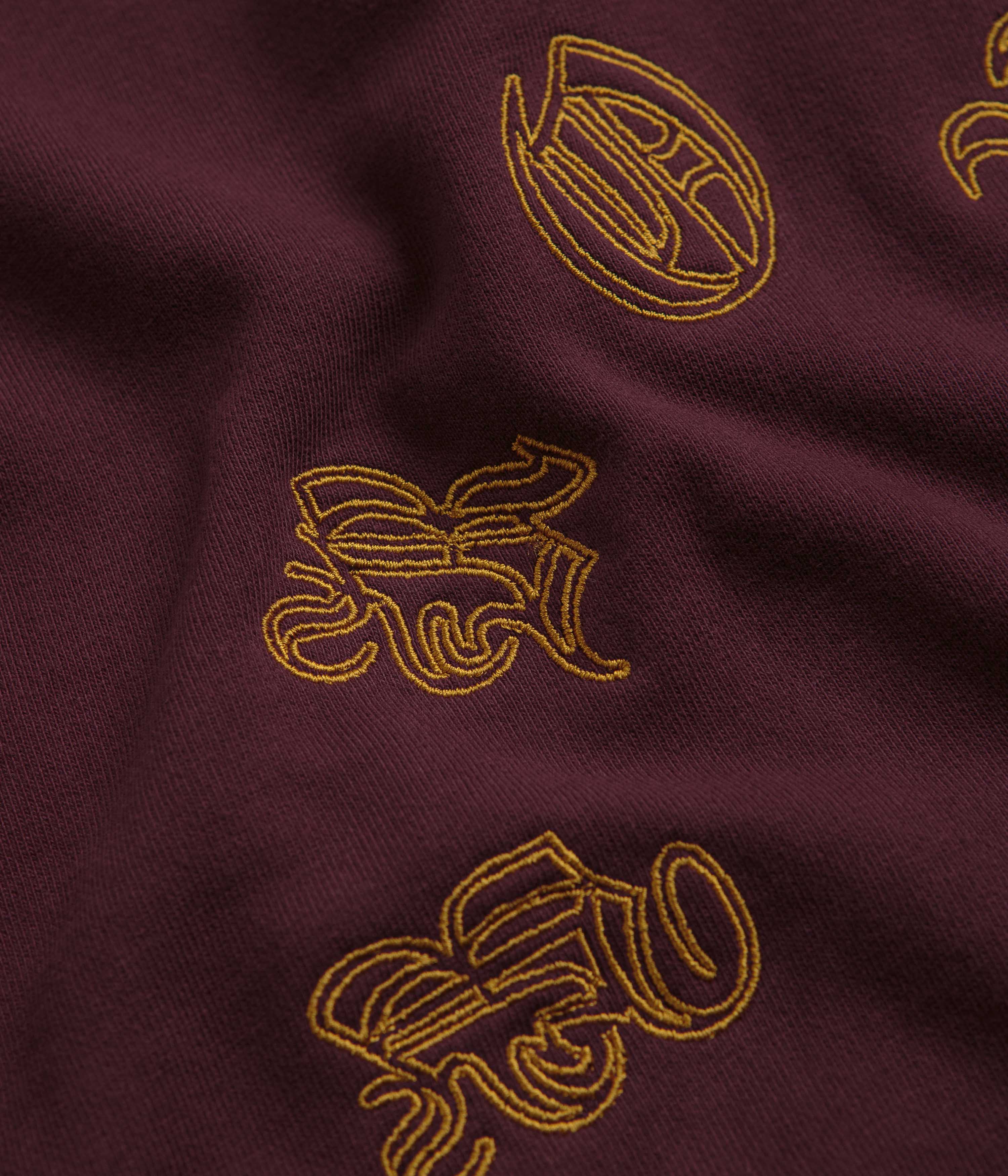 Bronze 56K Old E Circle Crewneck Sweatshirt - Burgundy - Image 3