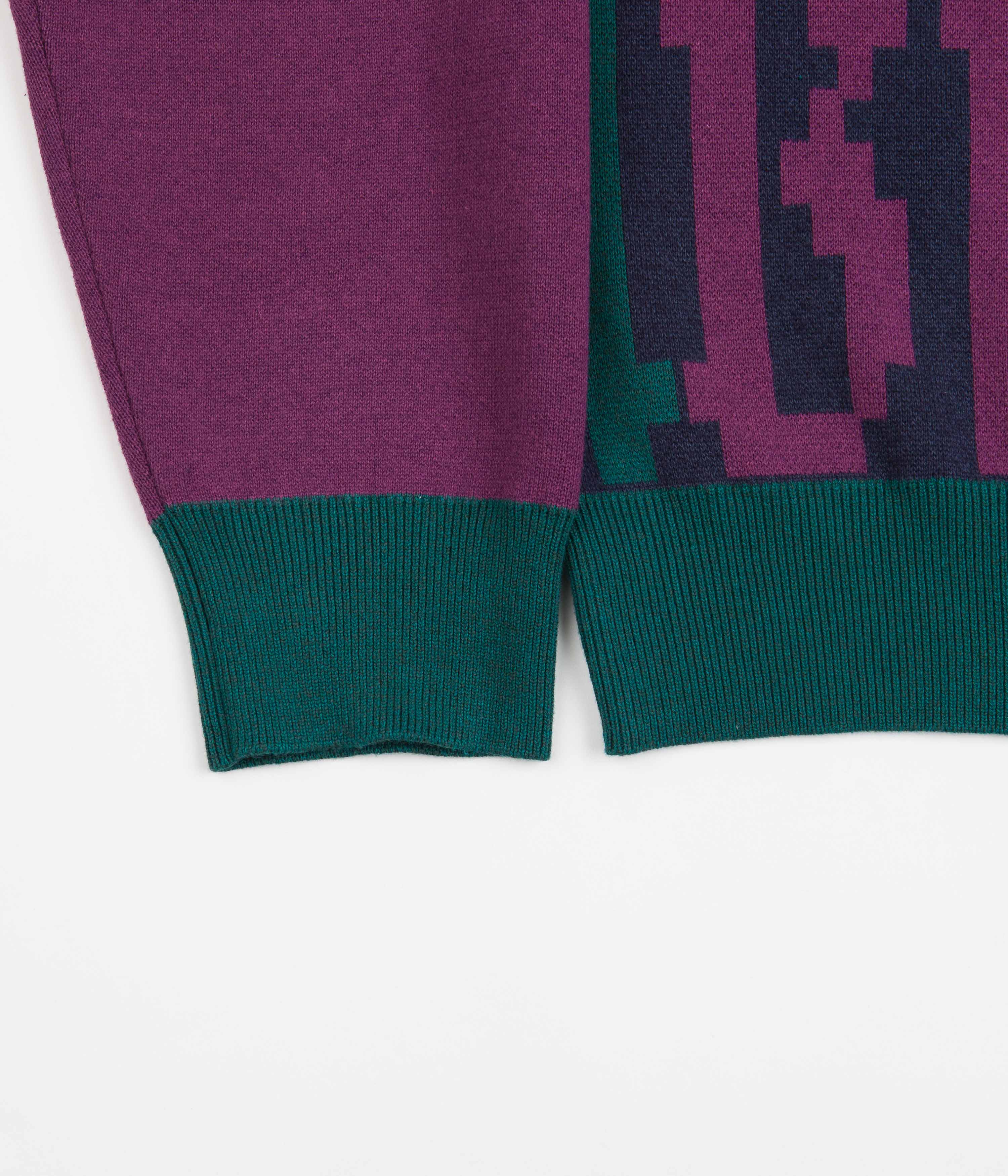 Bronze 56K Old E Crewneck Sweatshirt - Purple / Teal - Image 2