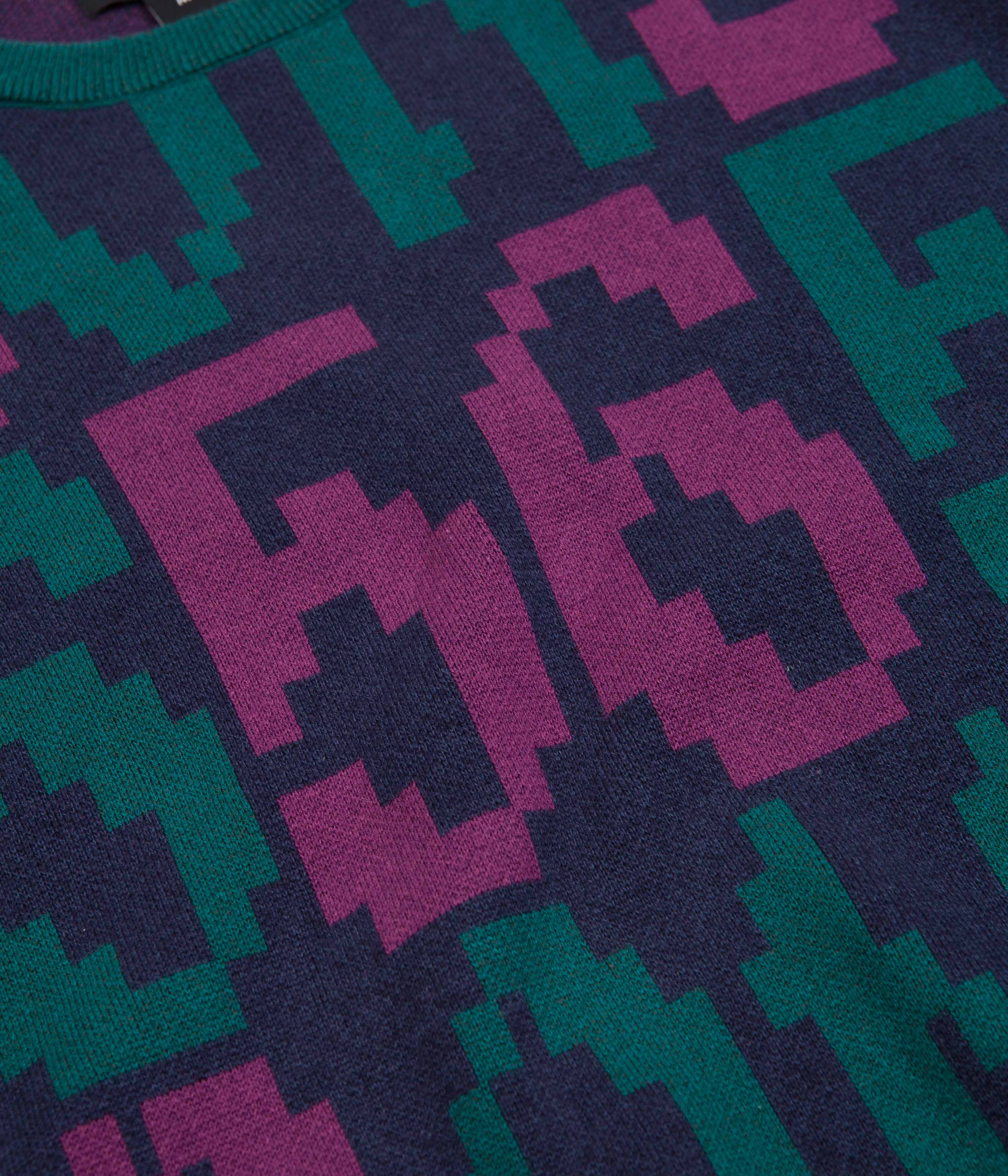 Bronze 56K Old E Crewneck Sweatshirt - Purple / Teal - Image 3
