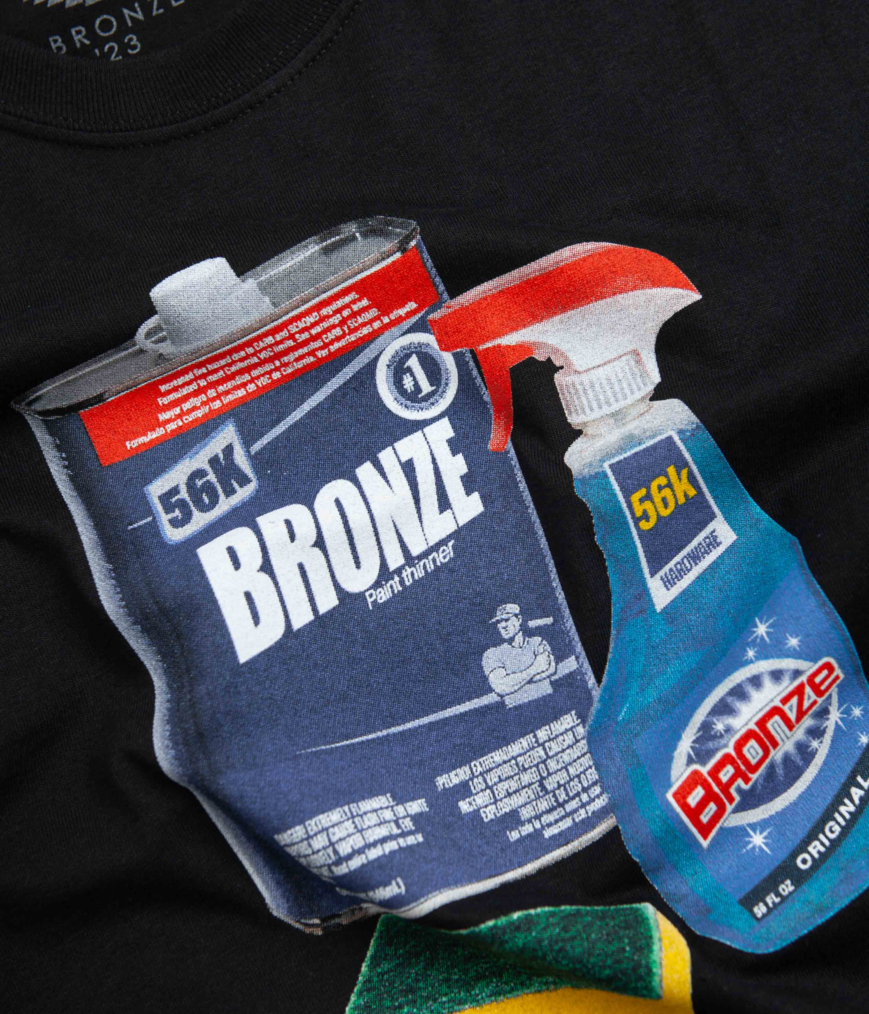 Bronze 56K Paint Thinner T-Shirt - Black - Image 3