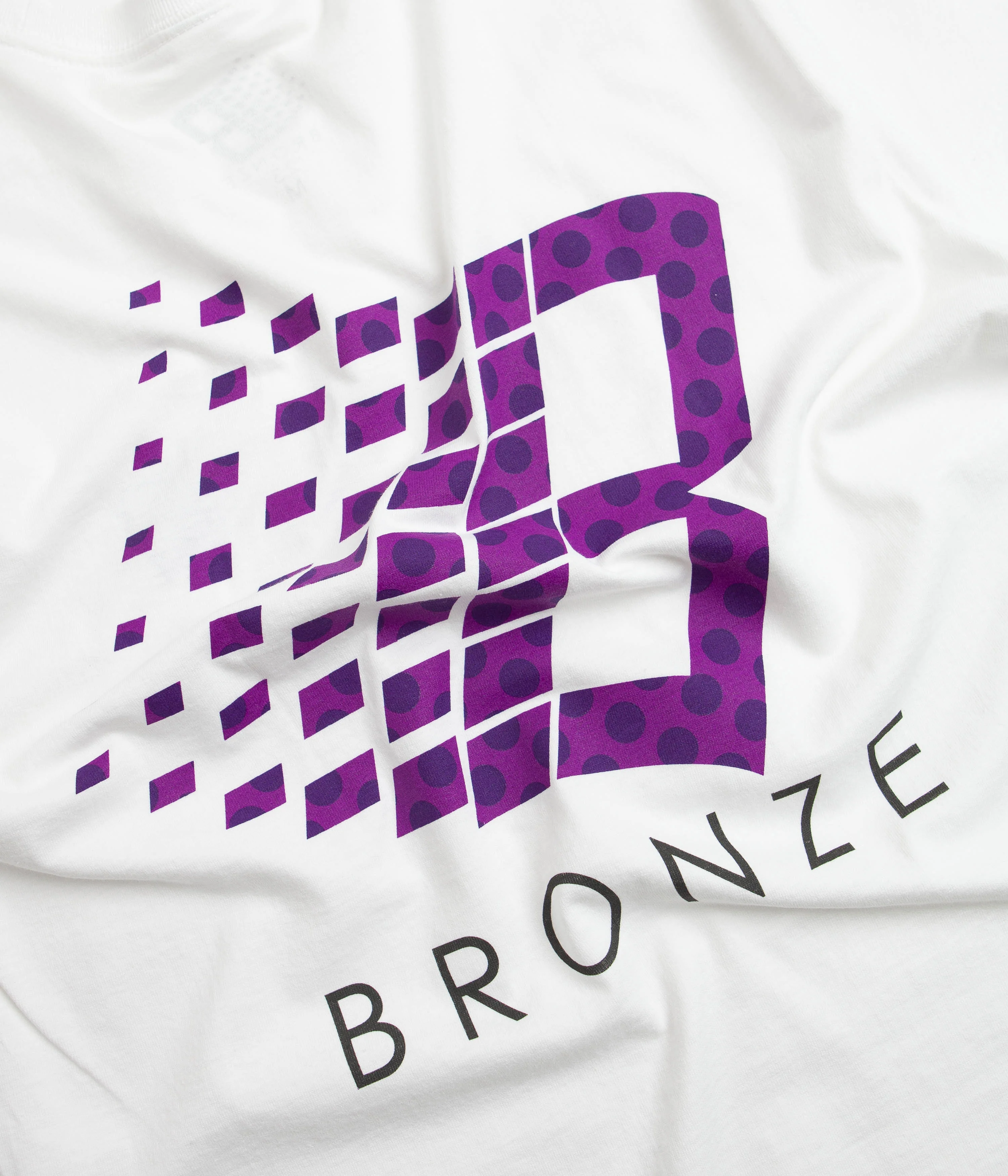 Bronze 56K Polka Dot Logo T-Shirt - White - Image 4