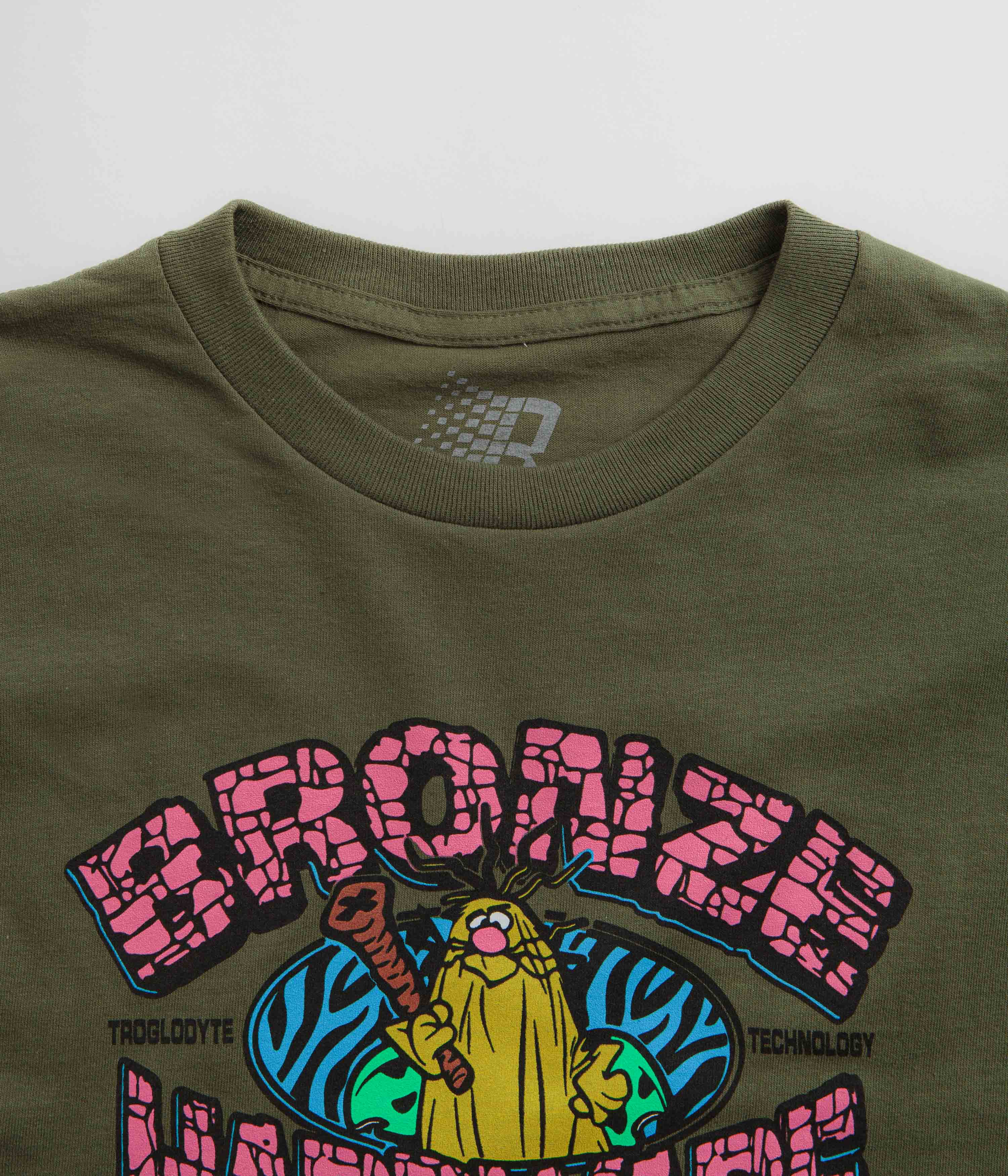 Bronze 56K Troglodyte T-Shirt - Military Green - Image 3