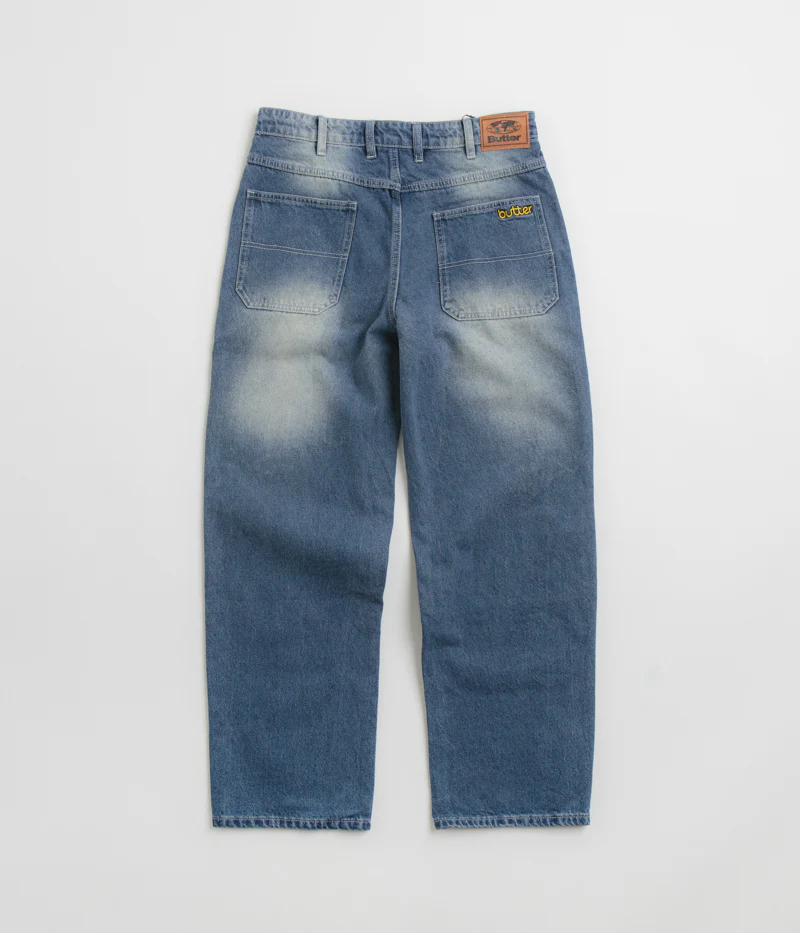 Butter Goods Alpine Jeans - Distressed Faded Blue - Image 3