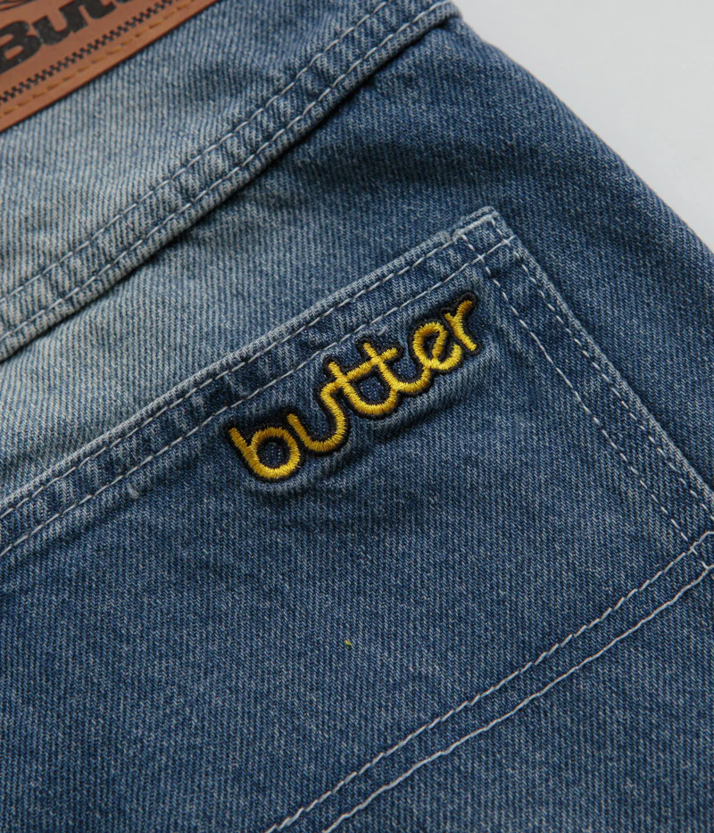 Butter Goods Alpine Jeans - Distressed Faded Blue - Image 8