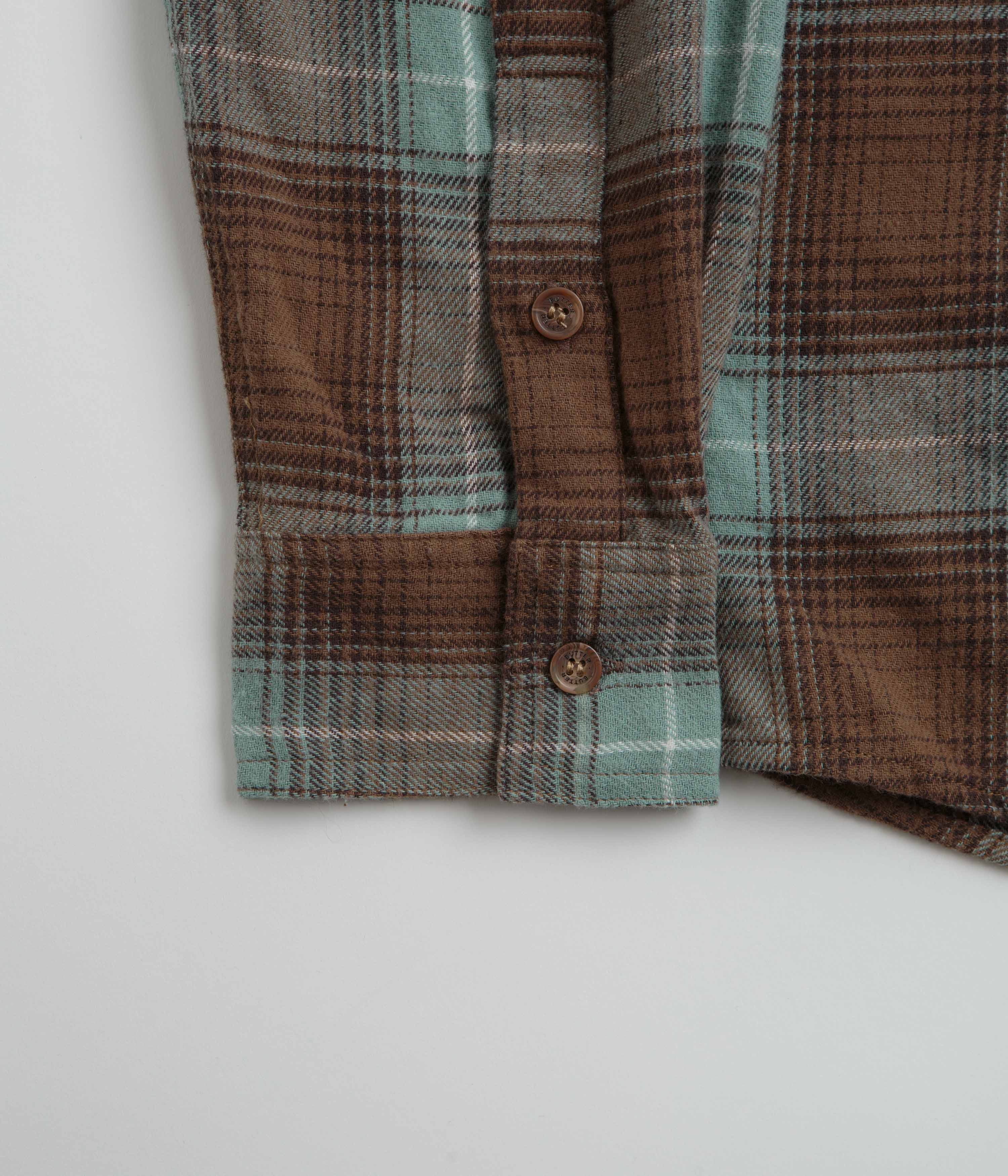 Butter Goods Appliance Plaid Shirt - Brown / Teal - Image 2