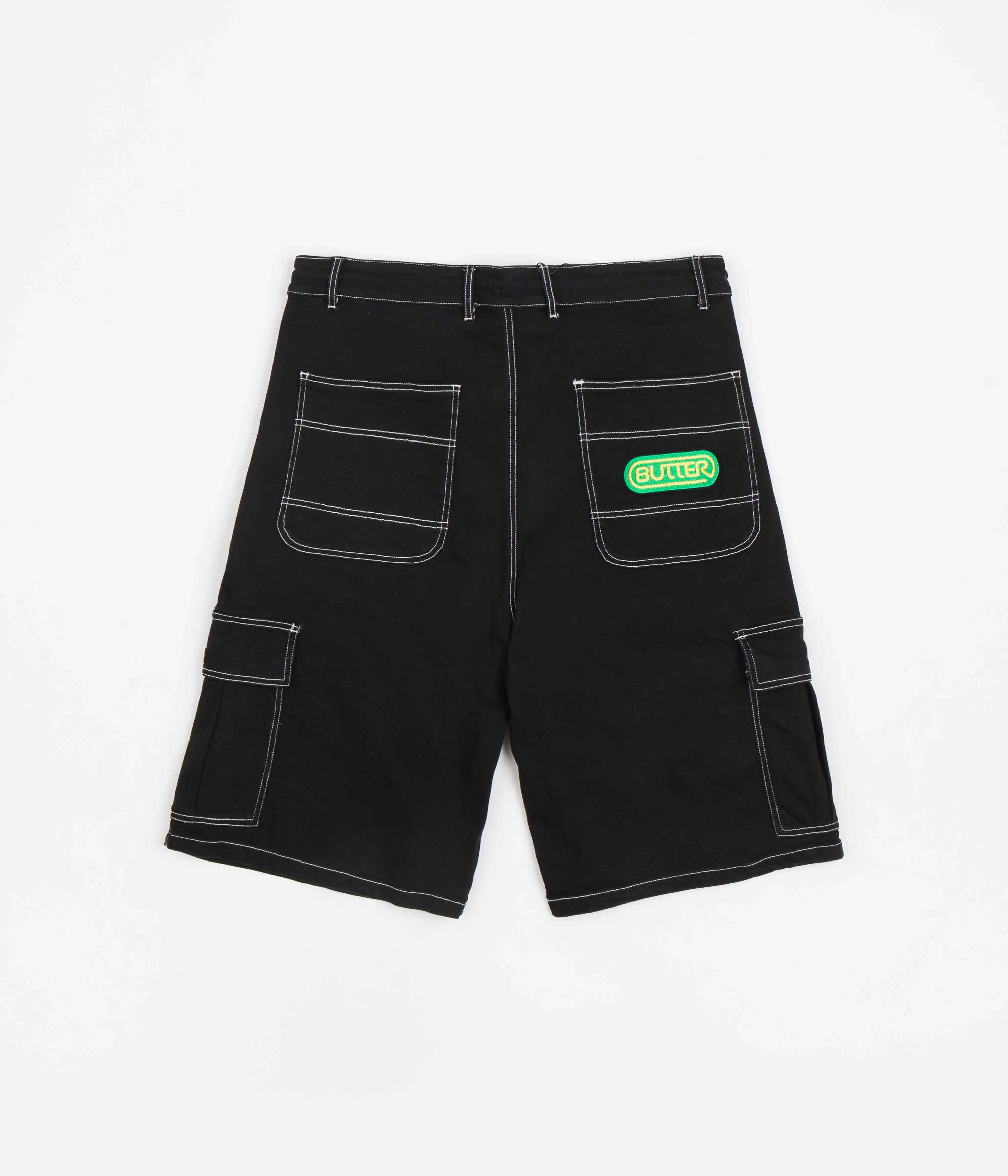 Butter Goods Baggy Cargo Shorts - Black - Image 3