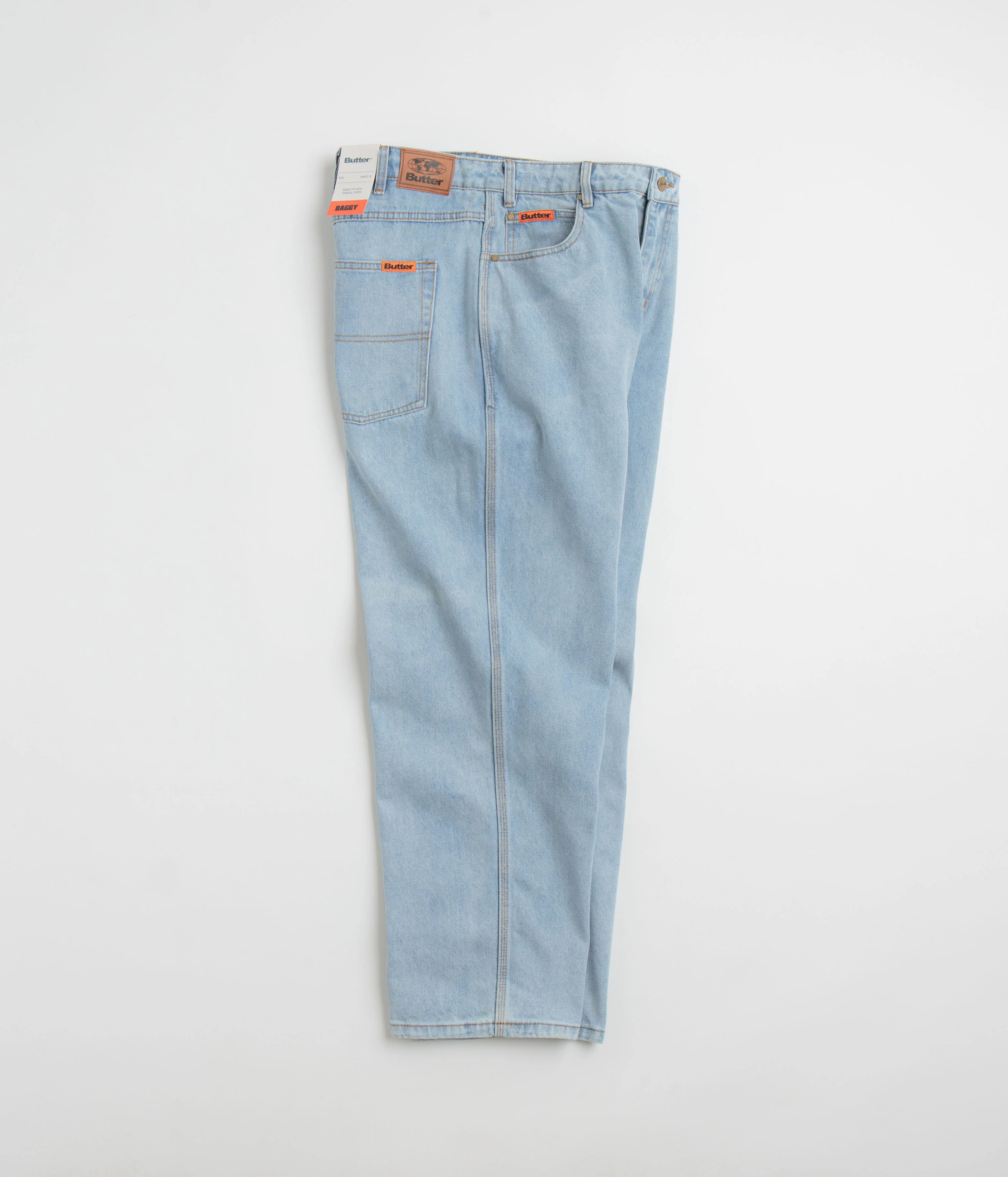 Butter Goods Baggy Denim Jeans - Light Blue - Image 2