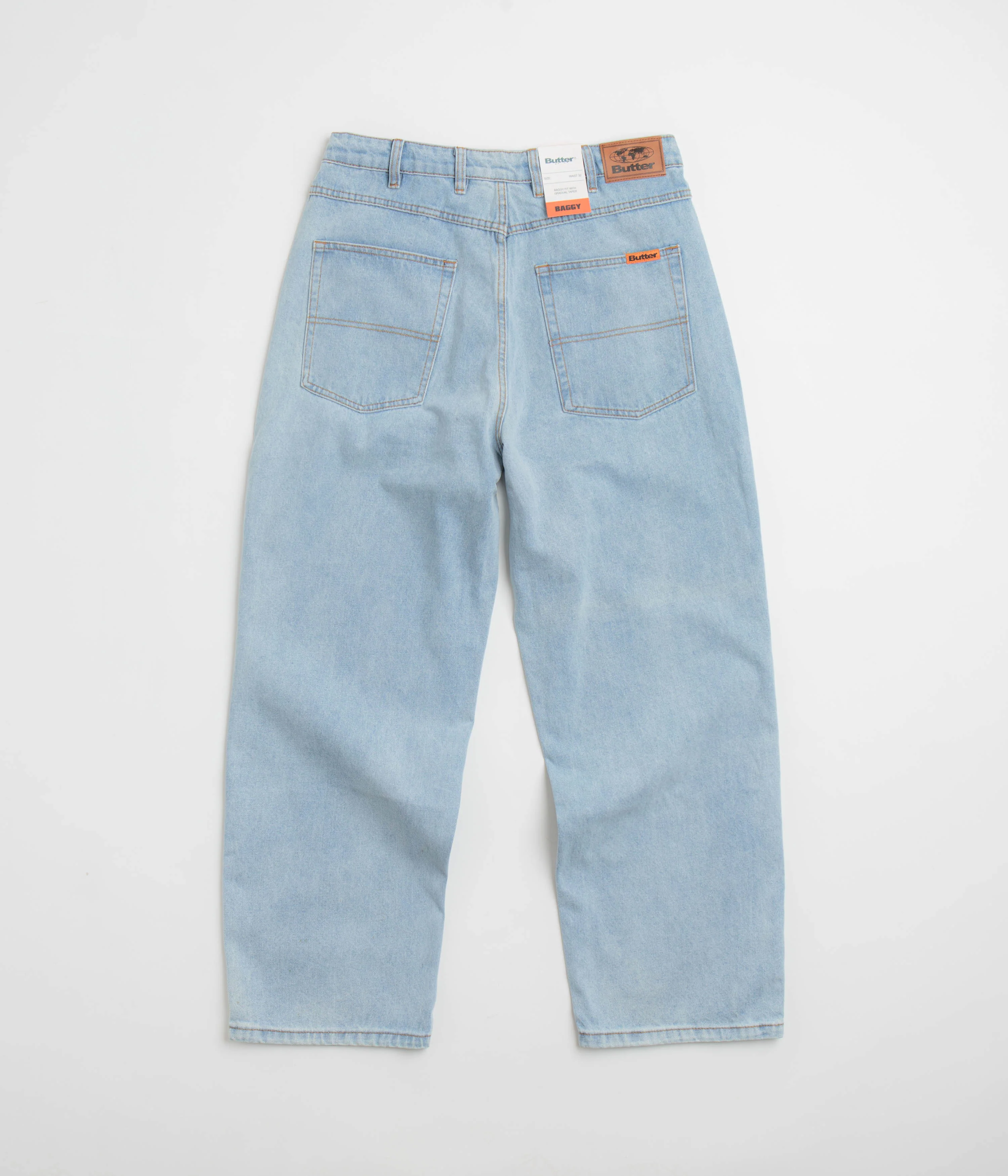 Butter Goods Baggy Denim Jeans - Light Blue - Image 3