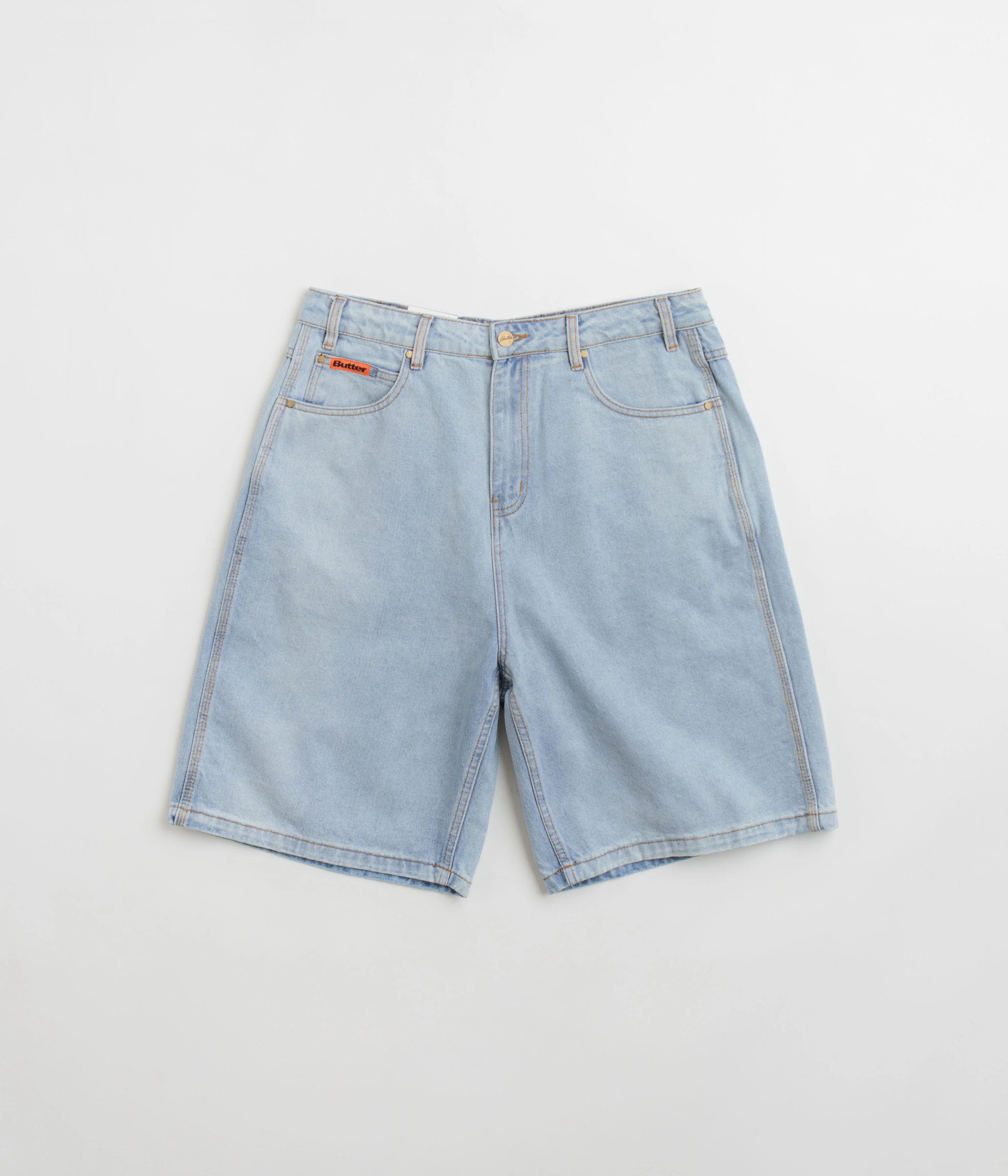 Butter Goods Baggy Denim Shorts - Light Blue