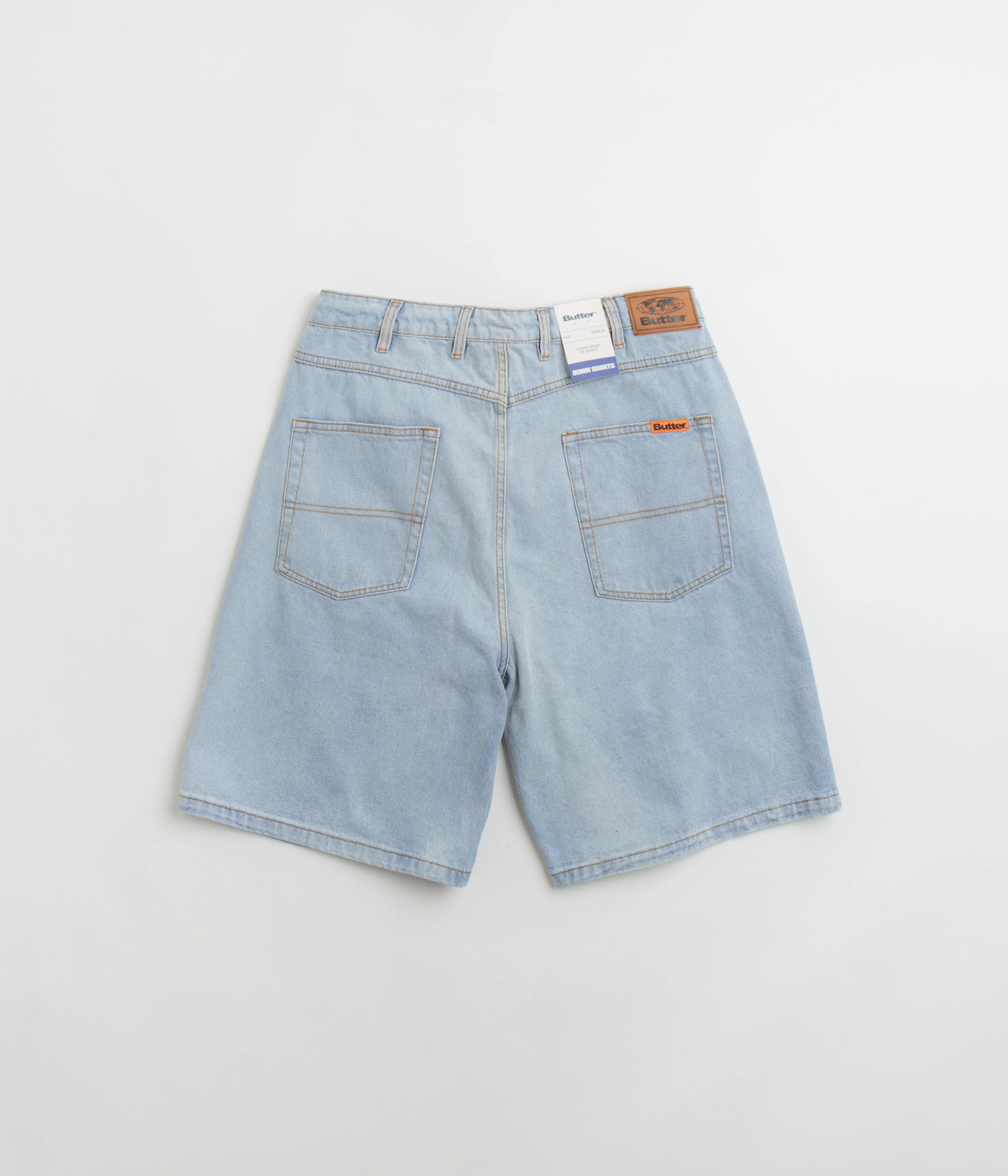 Butter Goods Baggy Denim Shorts - Light Blue - Image 3