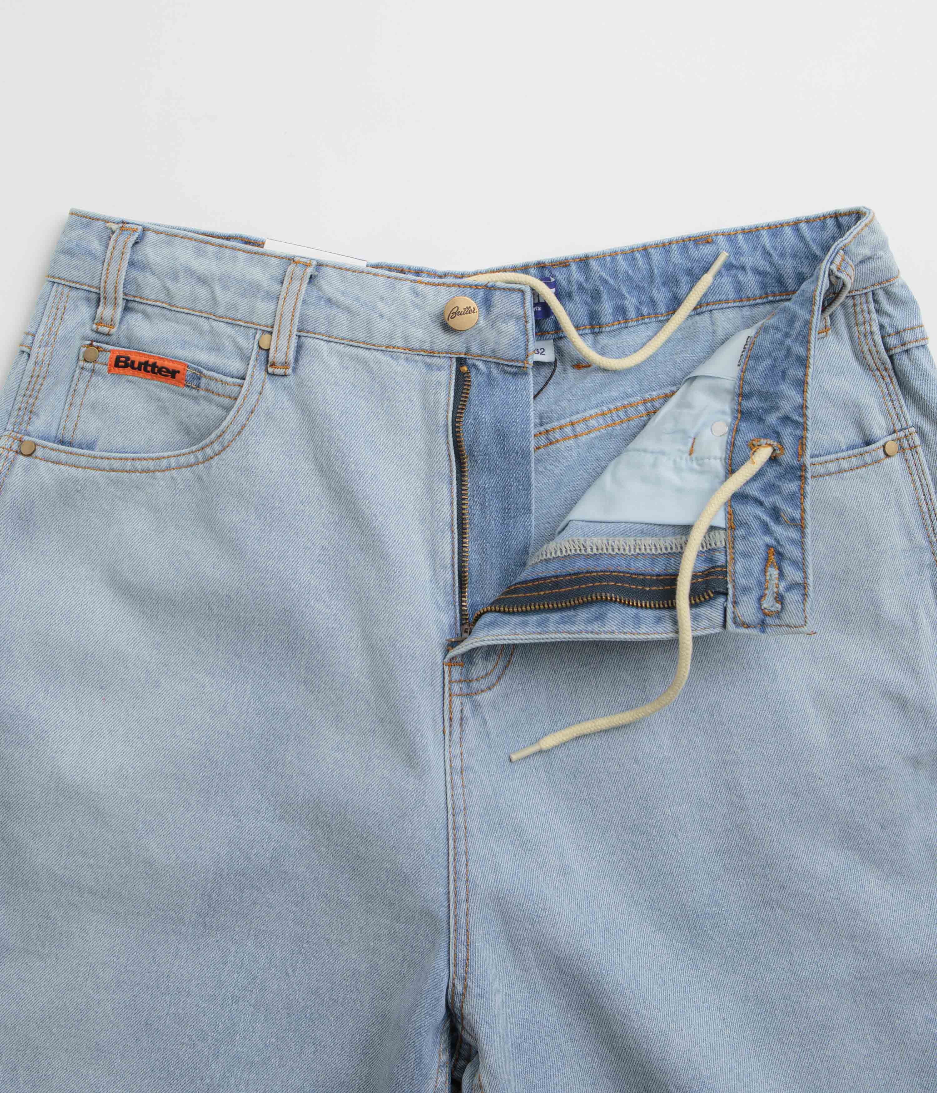 Butter Goods Baggy Denim Shorts - Light Blue - Image 5