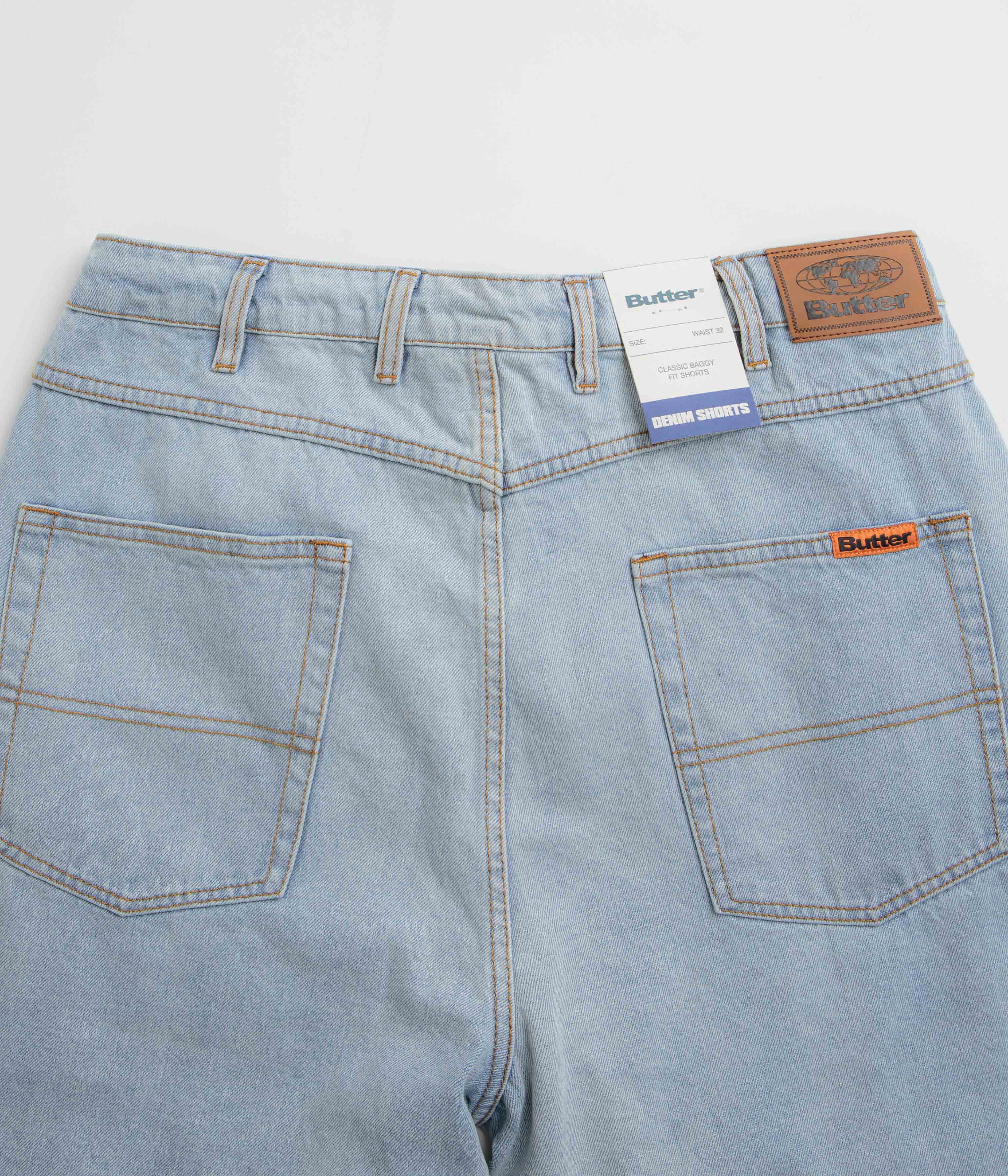 Butter Goods Baggy Denim Shorts - Light Blue - Image 6