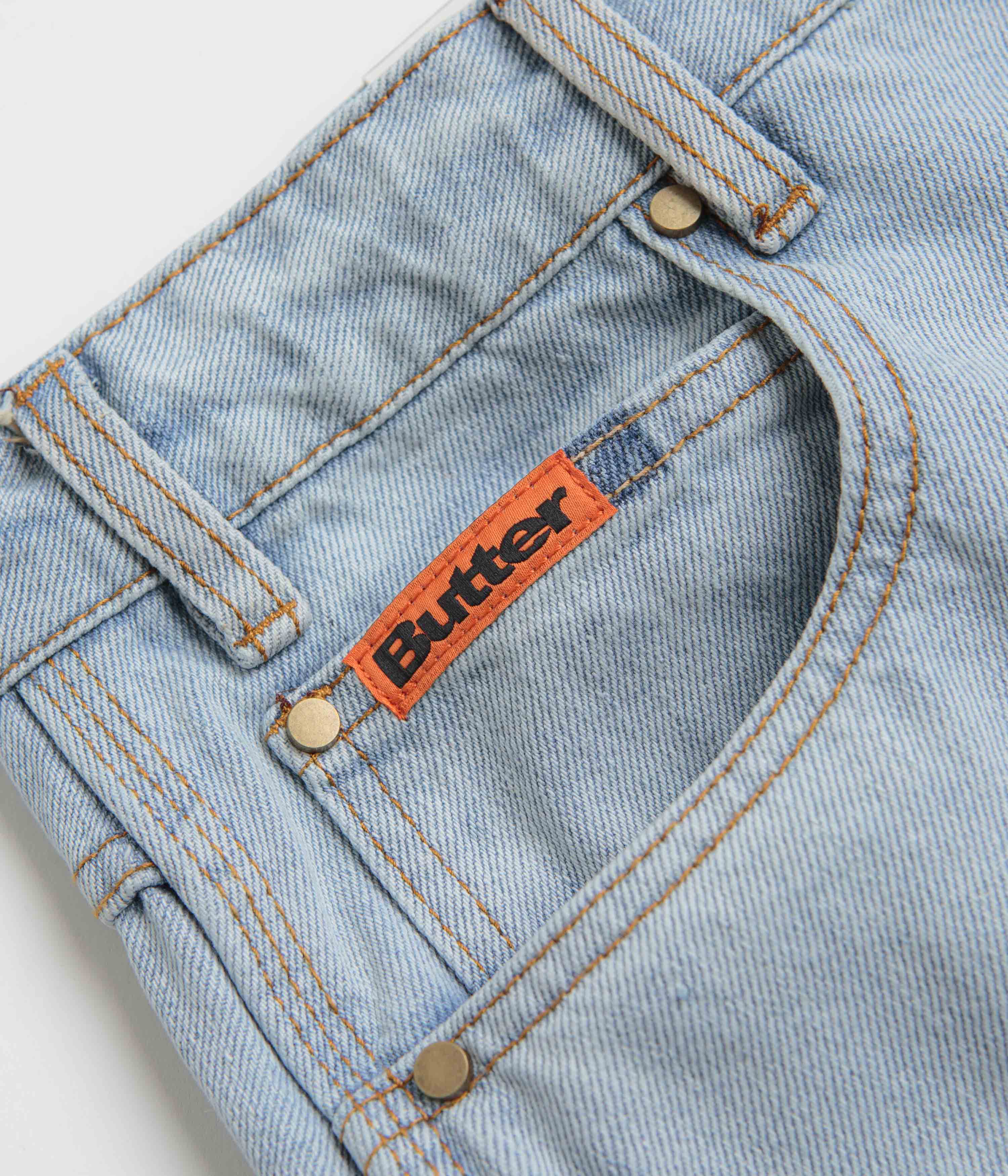 Butter Goods Baggy Denim Shorts - Light Blue - Image 7
