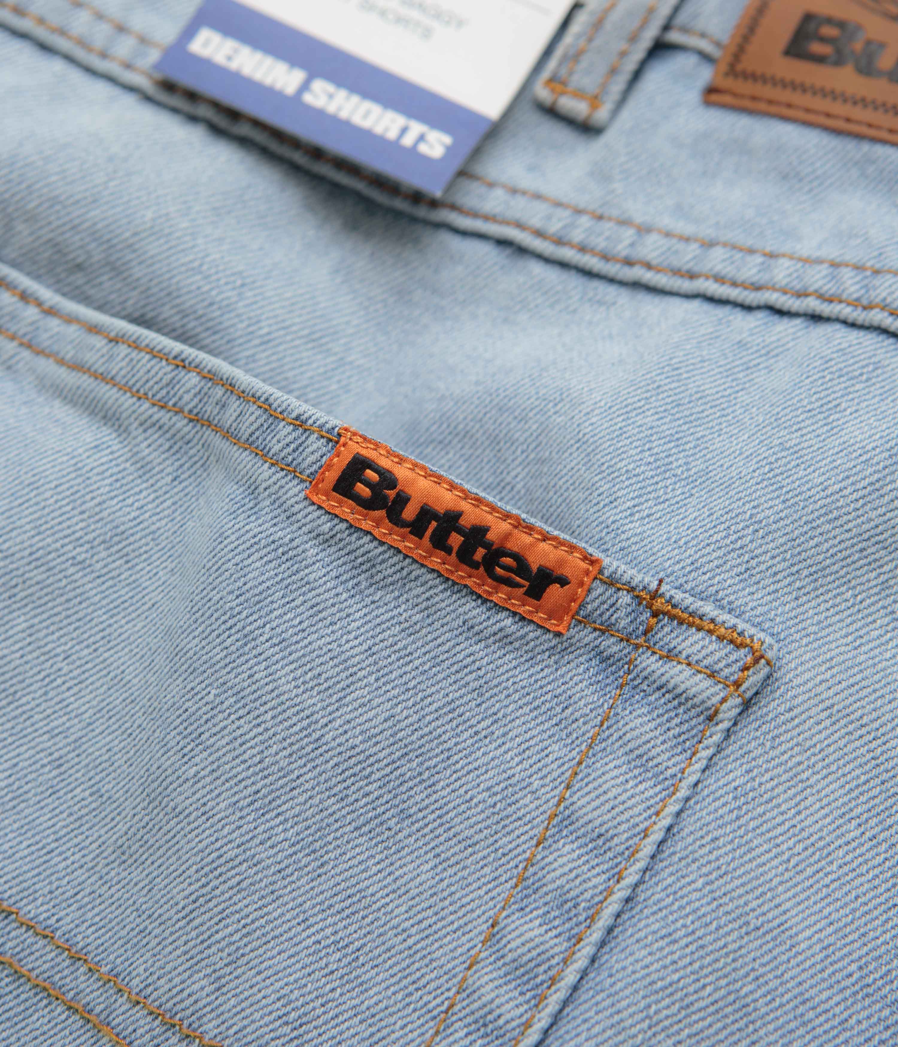 Butter Goods Baggy Denim Shorts - Light Blue - Image 8