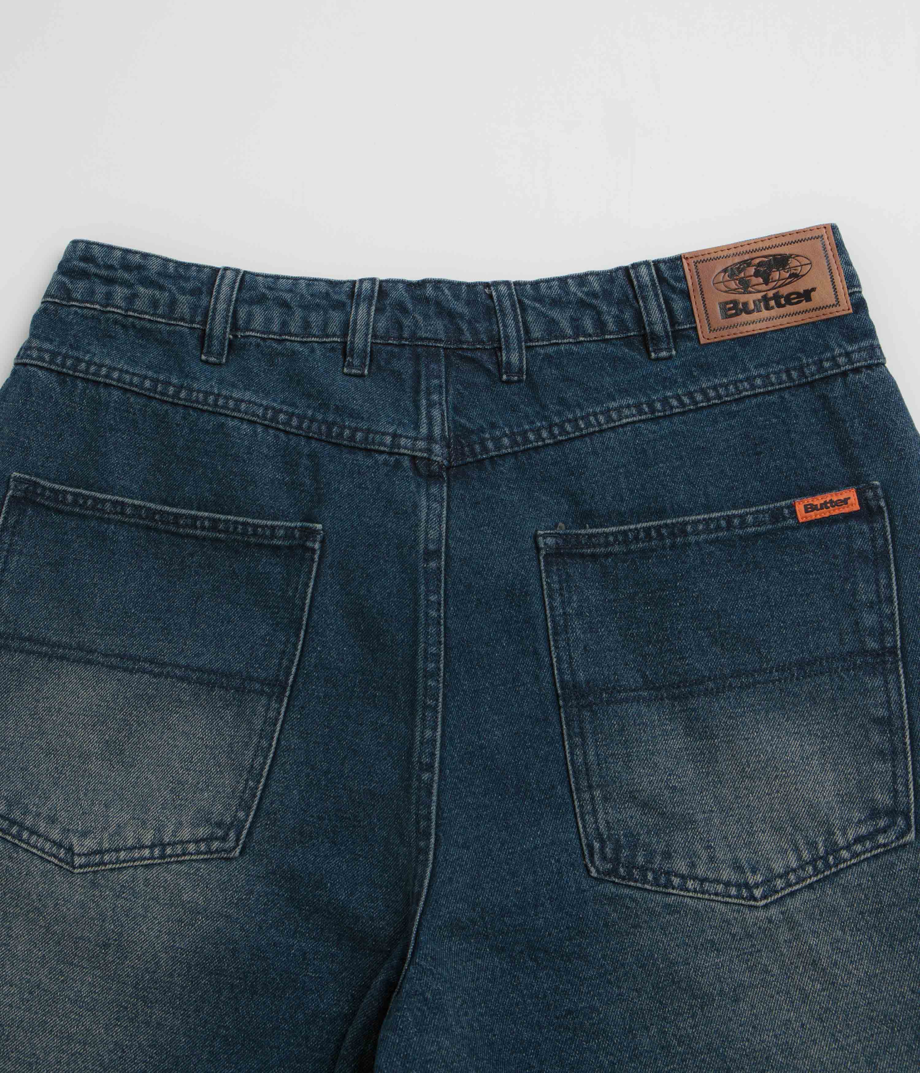 Butter Goods Baggy Denim Shorts - Vintage Indigo Wash - Image 7
