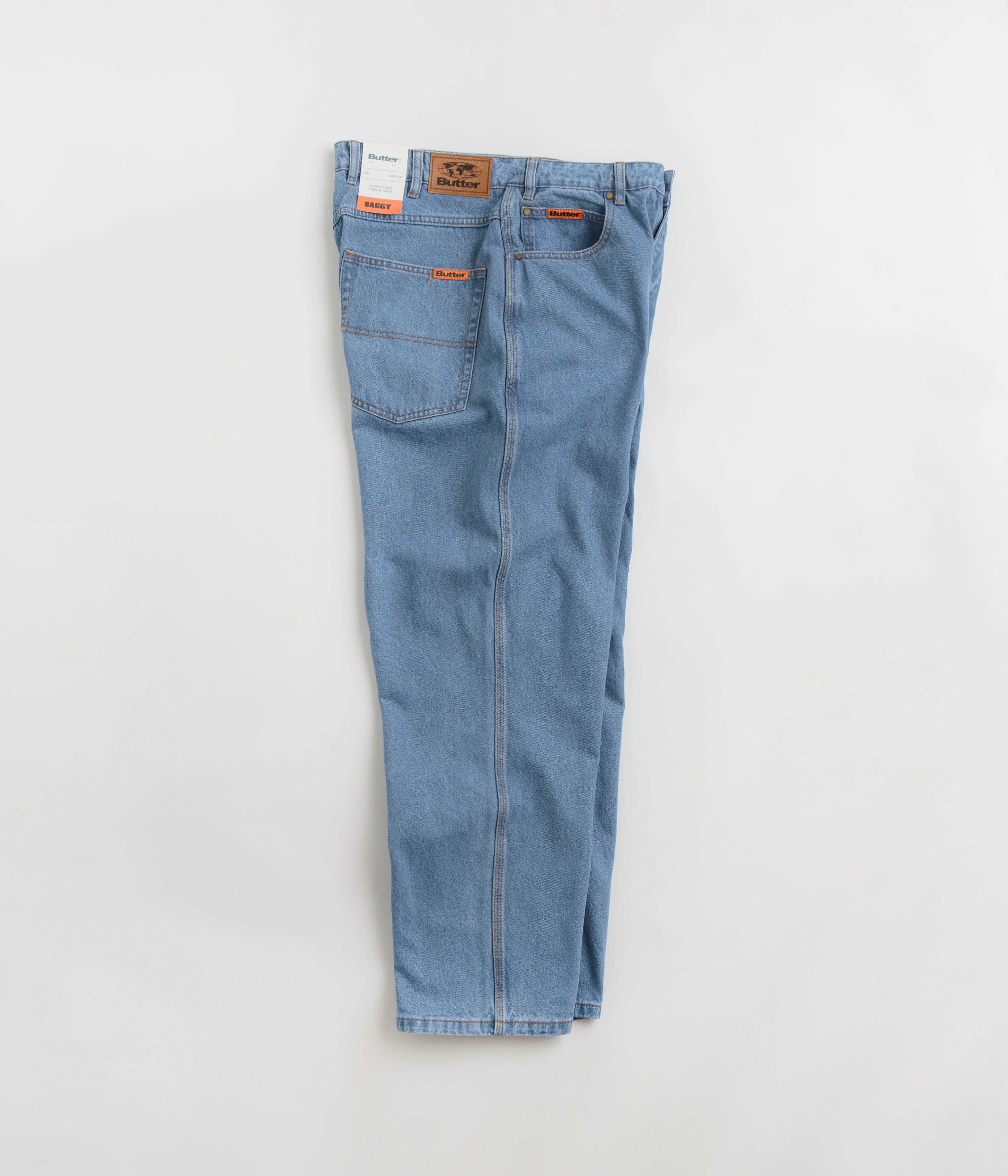 Butter Goods Baggy Jeans - Washed Indigo / Blue - Image 2