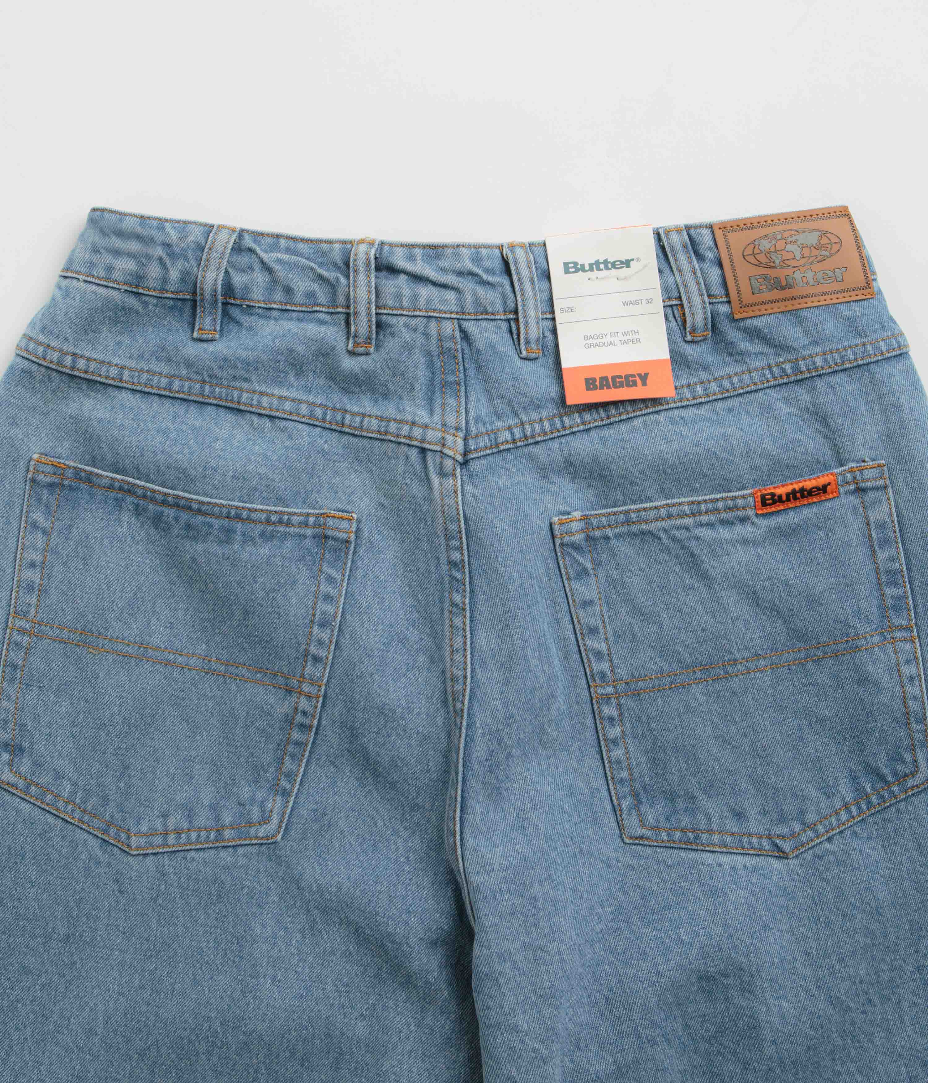 Butter Goods Baggy Jeans - Washed Indigo / Indigo - Image 6