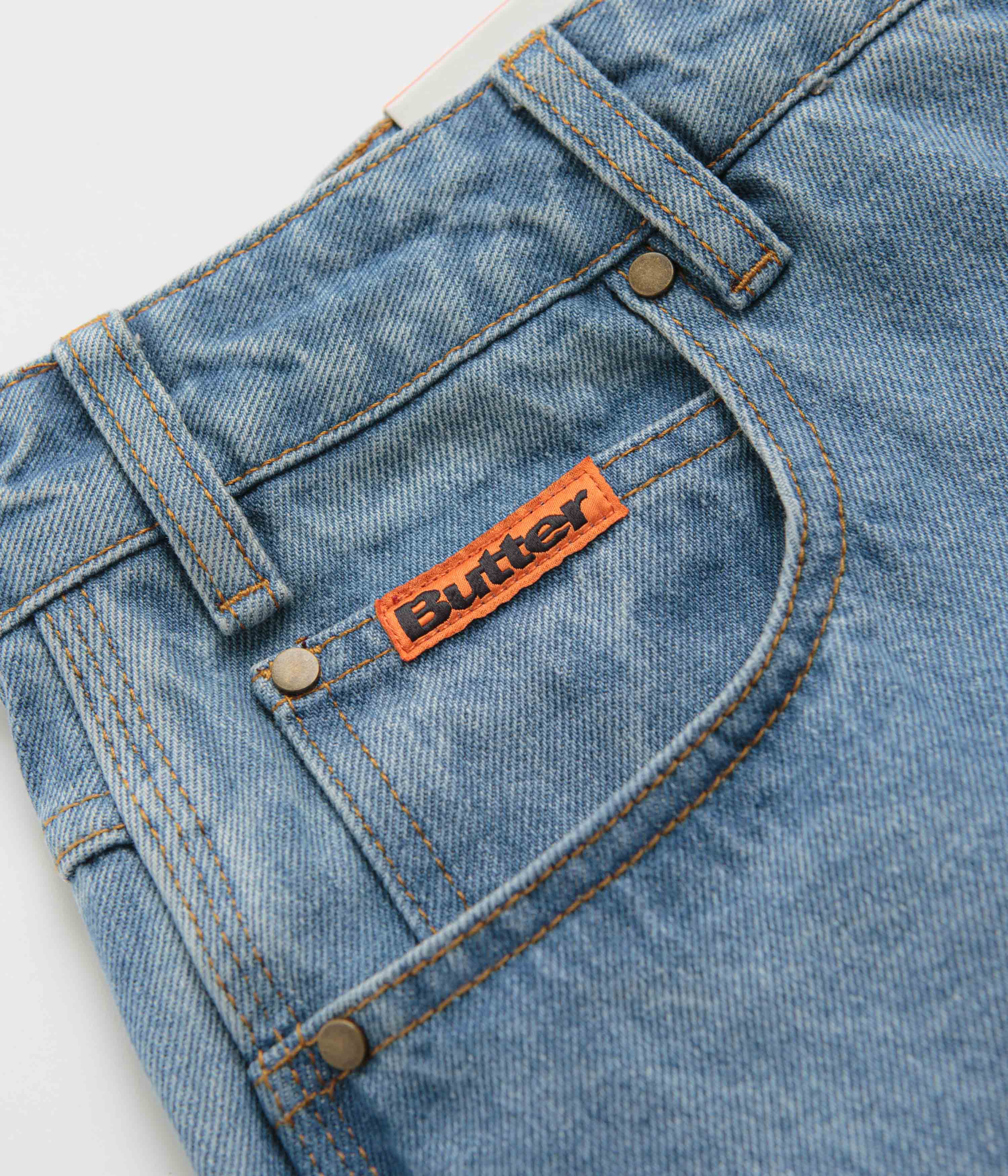 Butter Goods Baggy Jeans - Washed Indigo / Indigo - Image 7