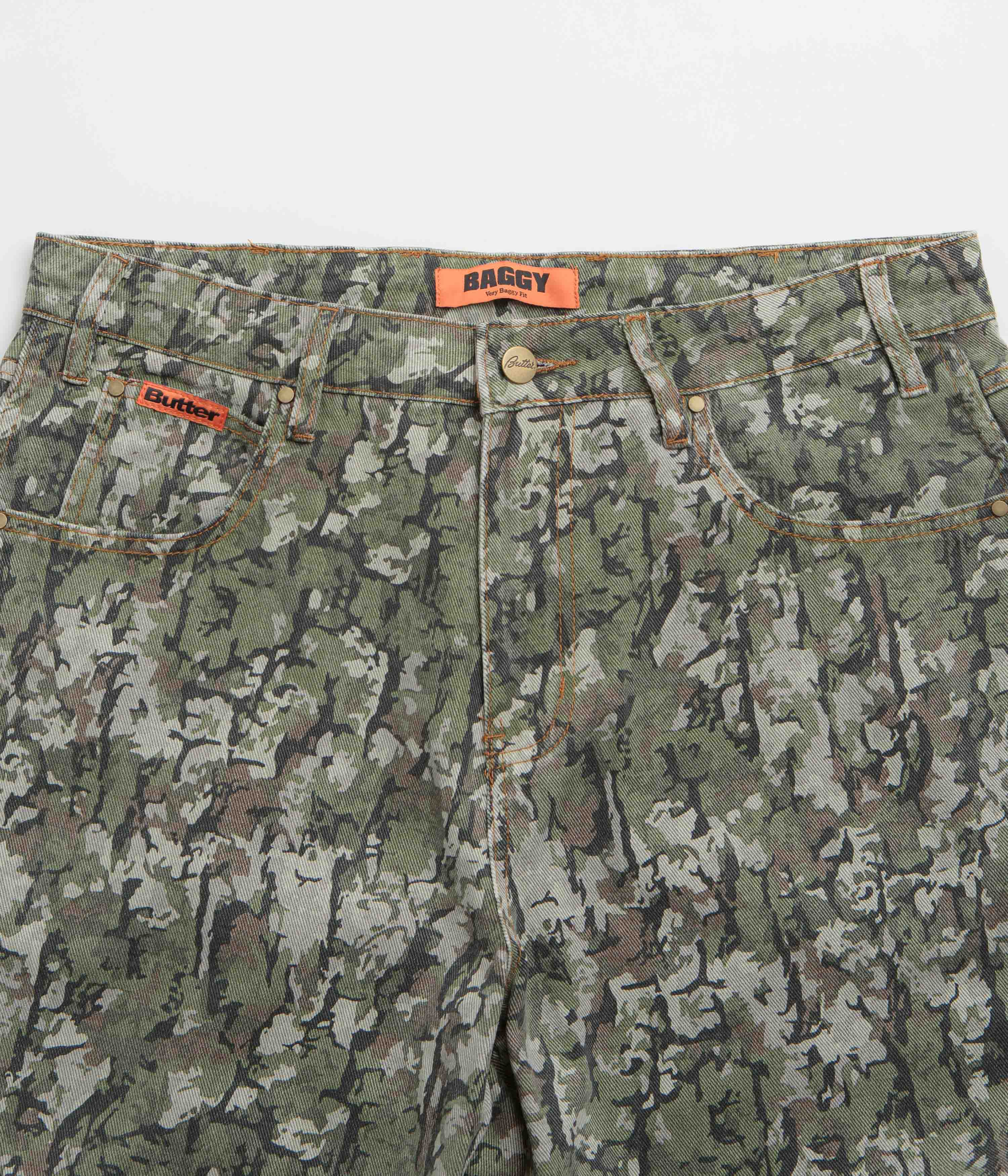 Butter Goods Bark Camo Jeans - Army - Image 4